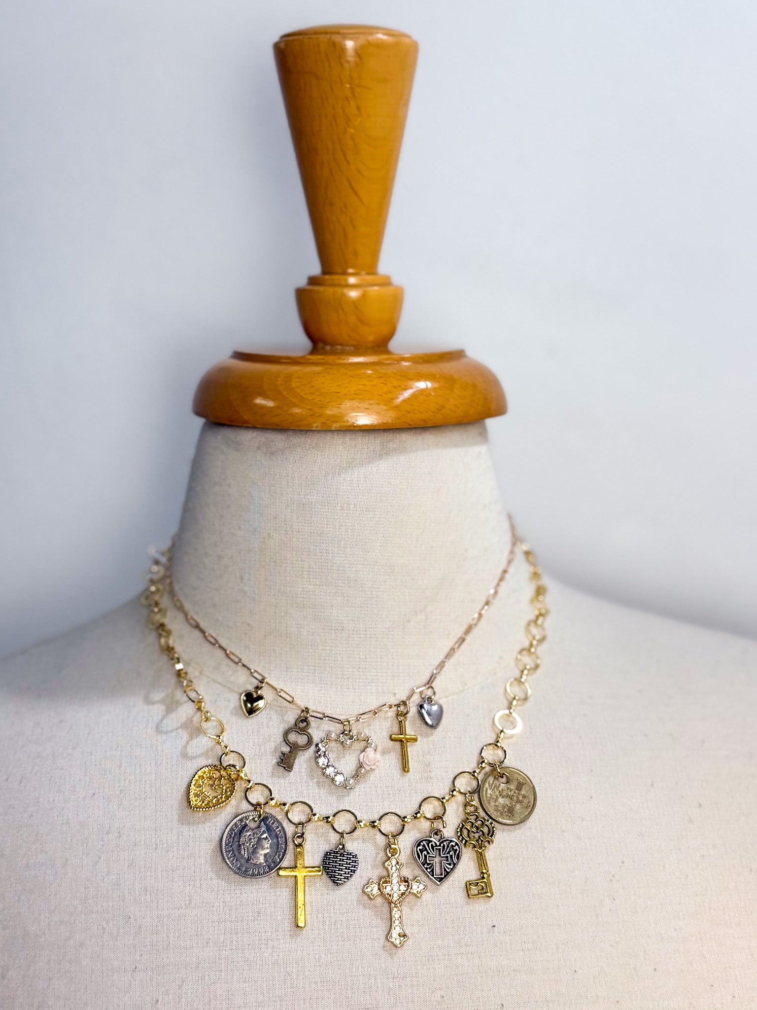 OOAK Layered Charms Necklace