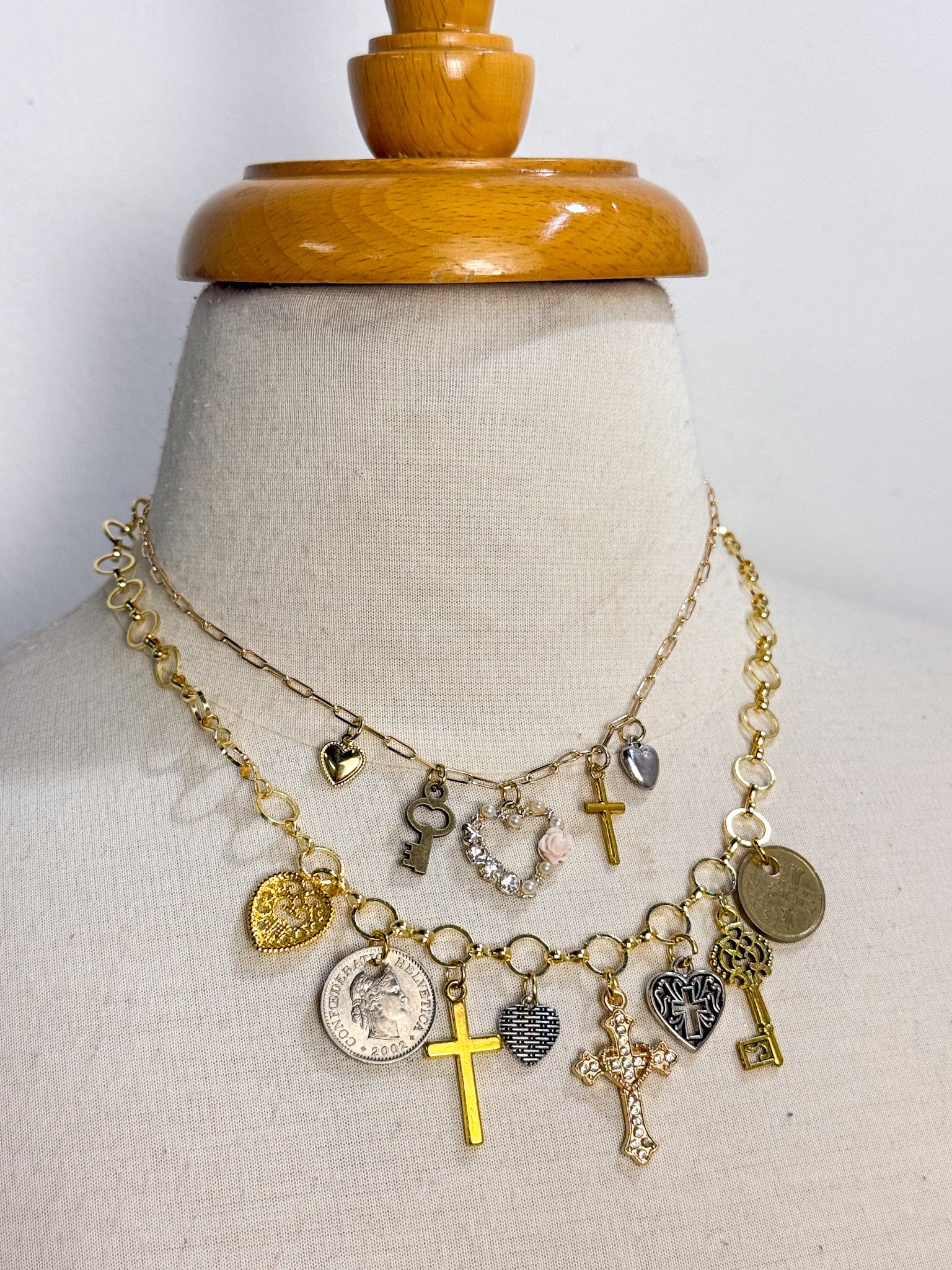 OOAK Layered Charms Necklace