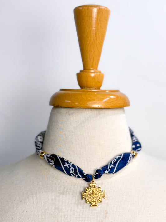 Bandana Cross Neckalce