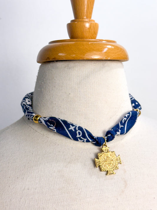 Bandana Cross Neckalce