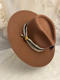 OOAK Horse Tie 100% Wool Stiff Brim Hat