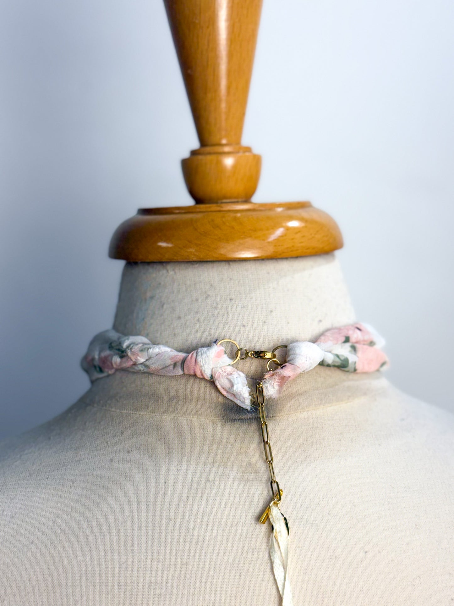 OOAK Shell Cameo Scarf Necklace