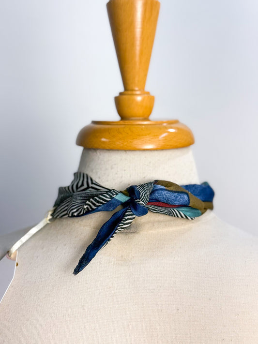 OOAK Geo-Leopard Scarf Necklace