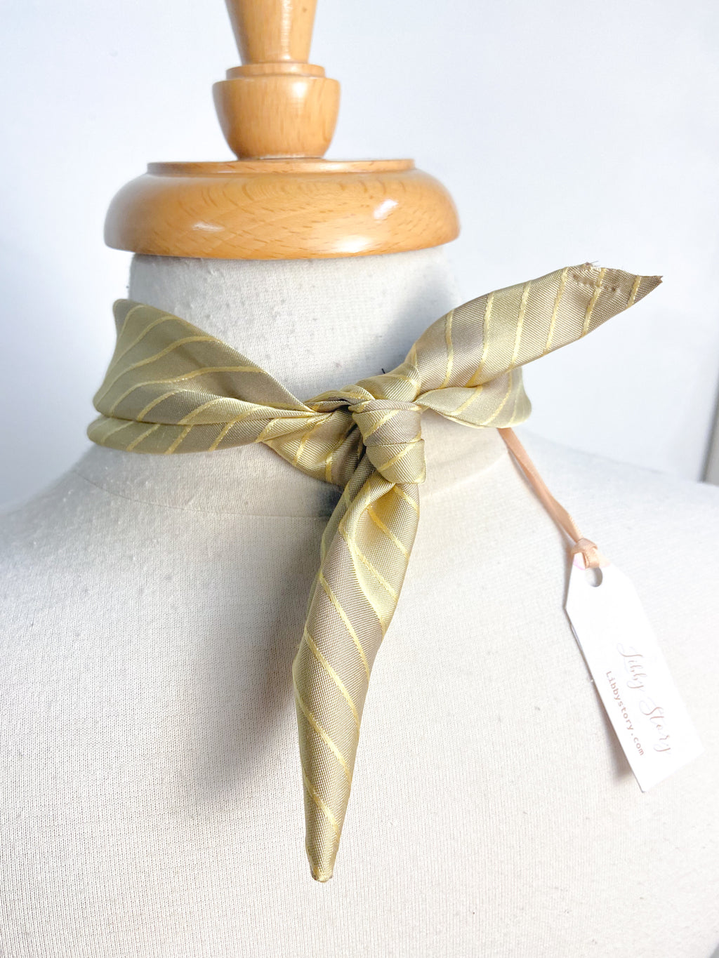 OOAK Floral Broach Silk Tie Scarf Necklace