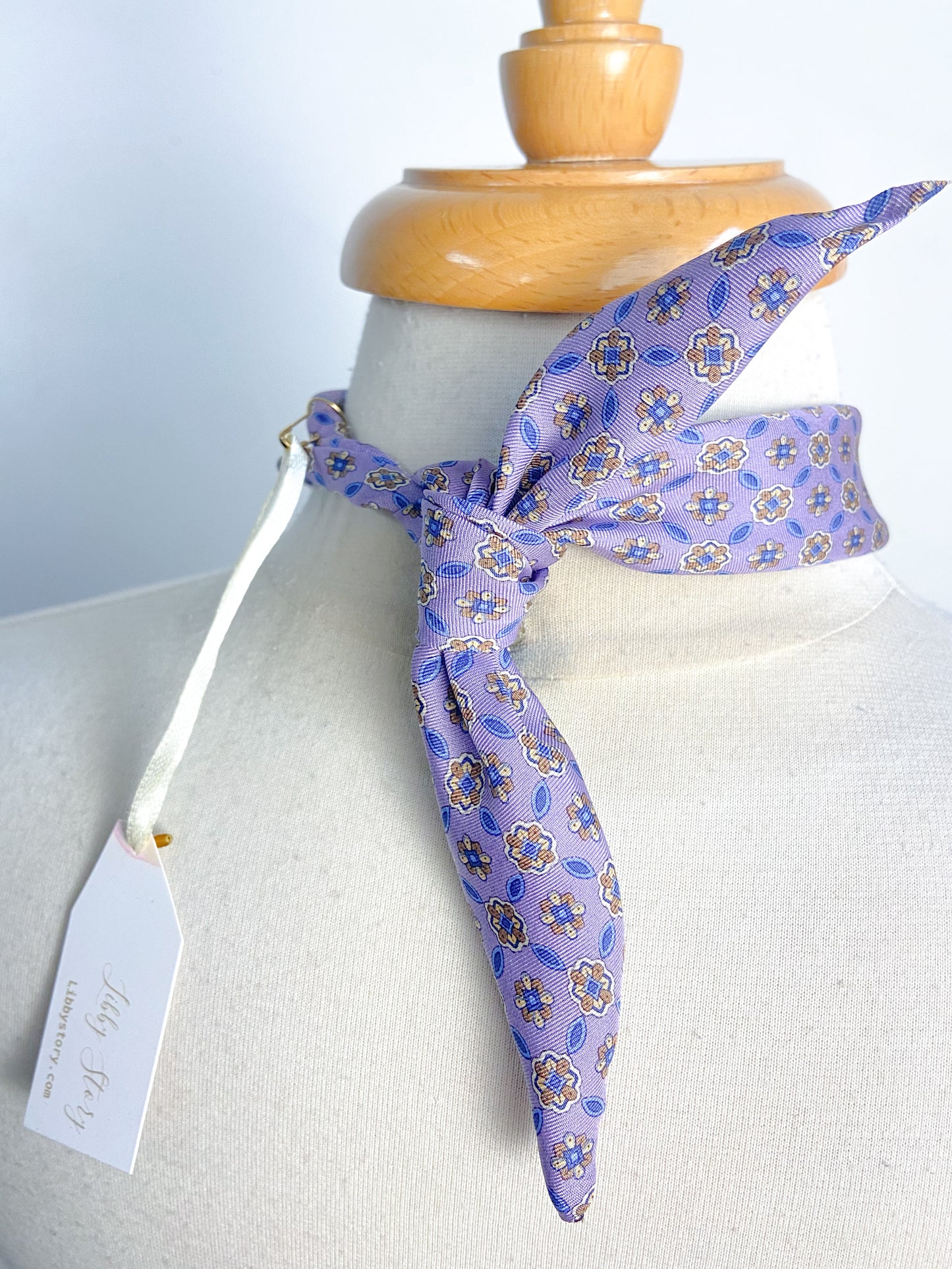 OOAK Silk and Leopard Scarf Necklace