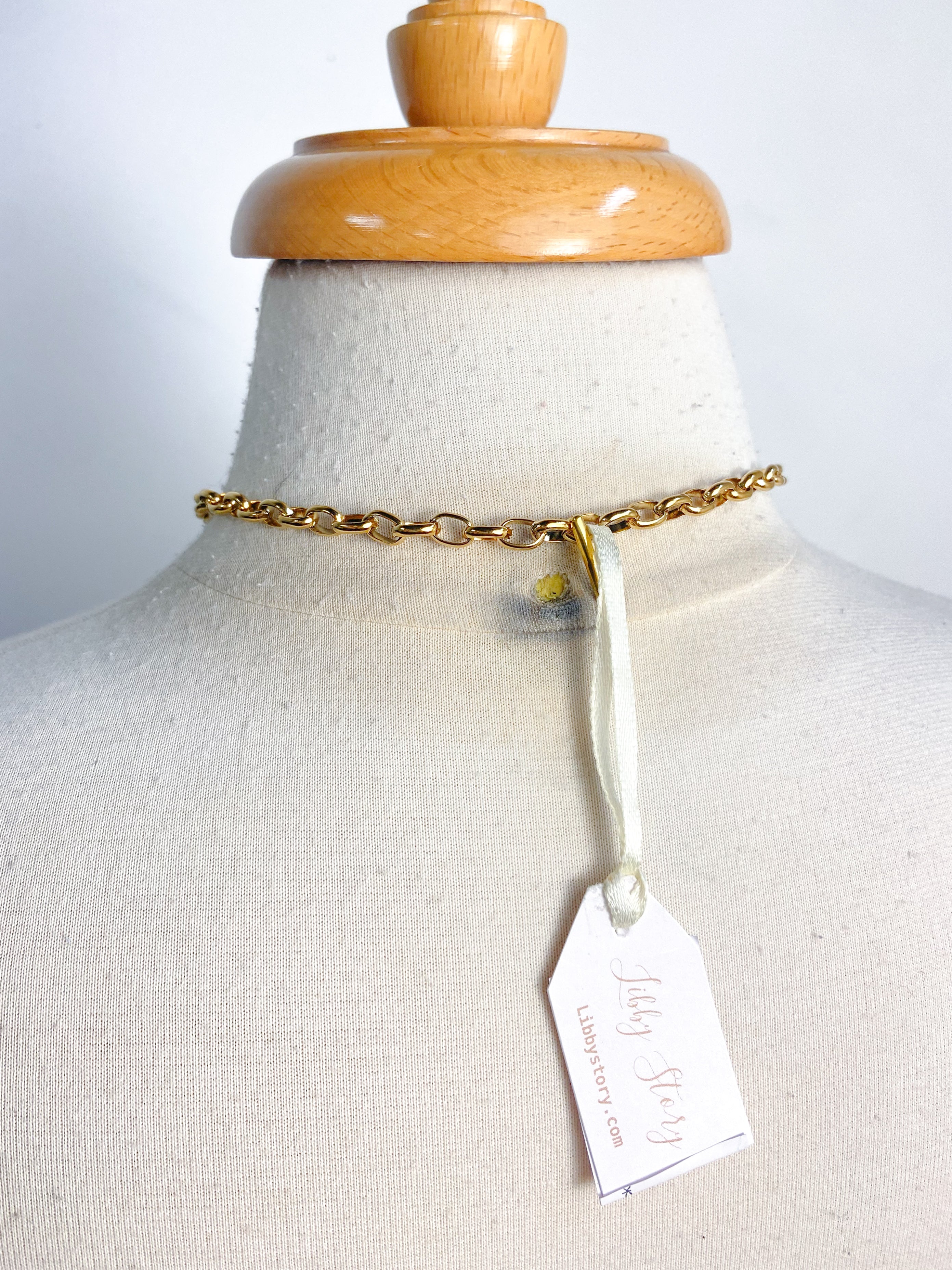OOAK Vintage Rhinestone Broach Necklace