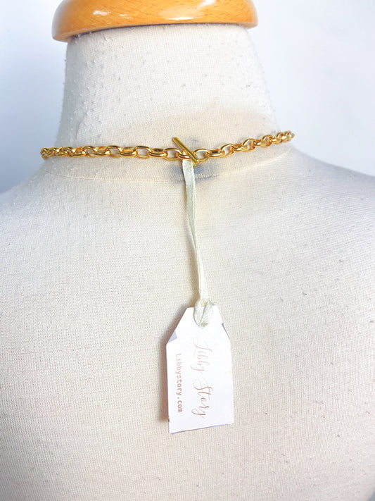 OOAK Vintage Gucci Zipper Pull Necklace