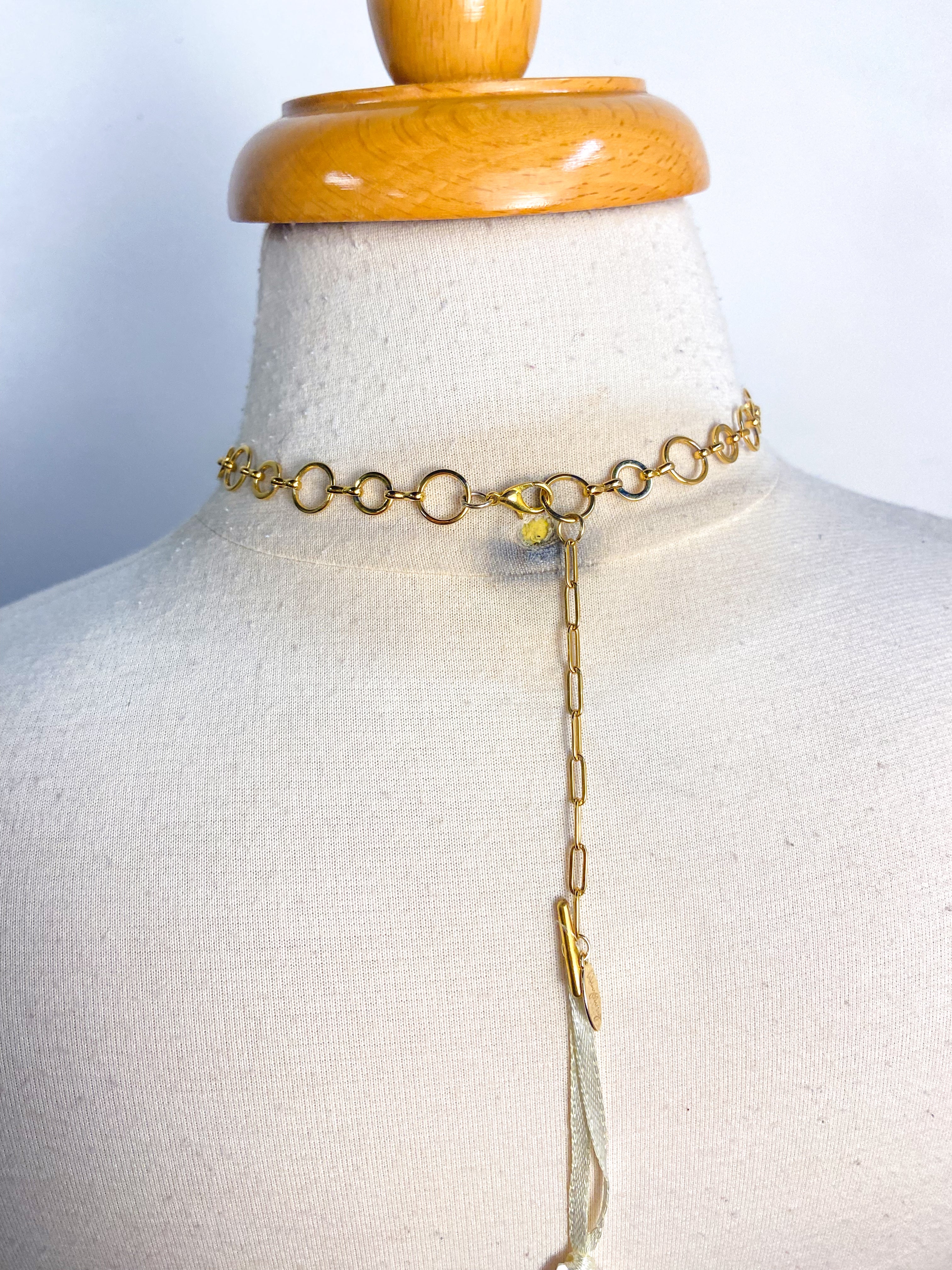 OOAK Cross/Heart Vintage Charm Necklace