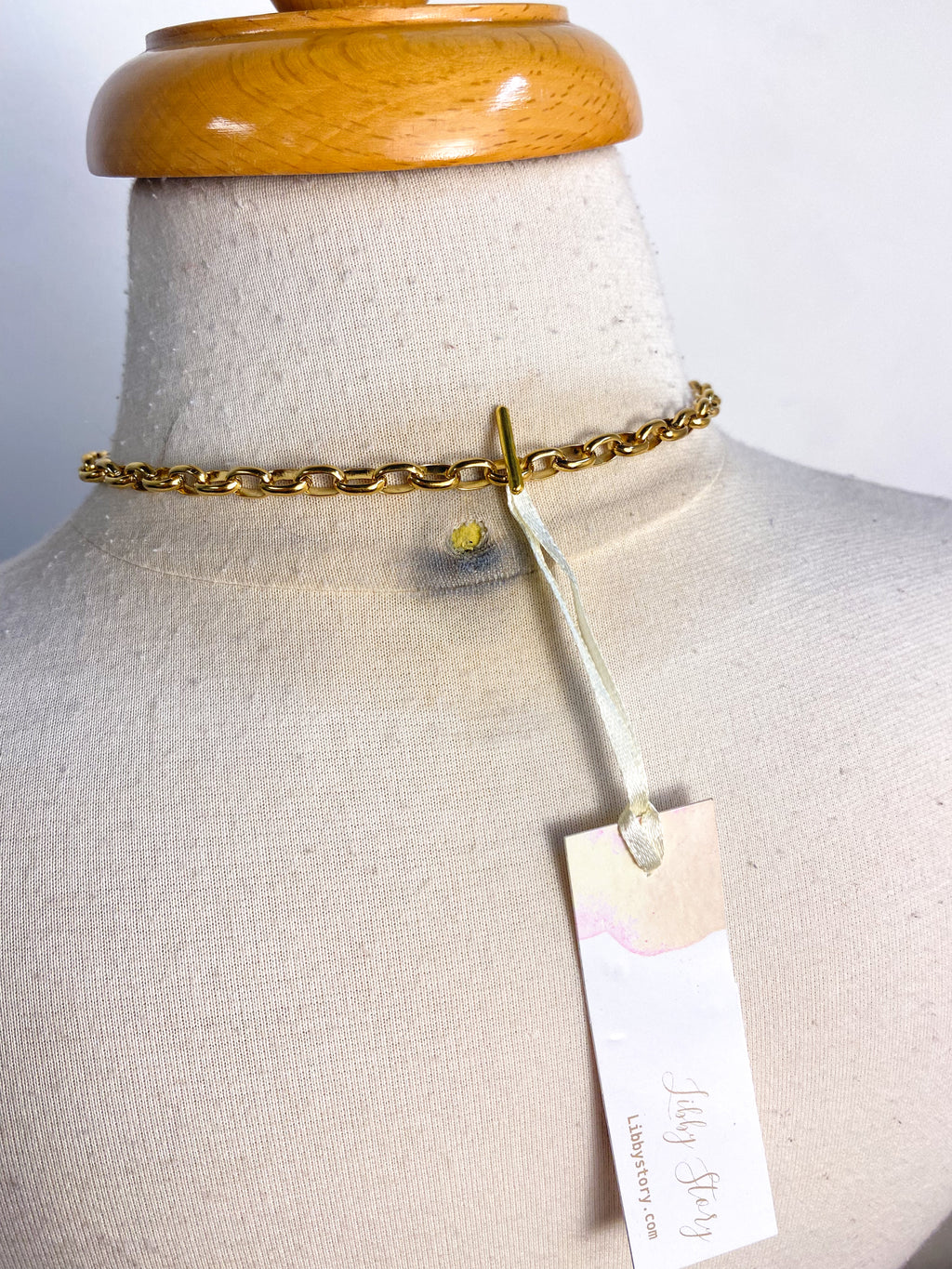 OOAK Religious Cross Curb Chain Necklace