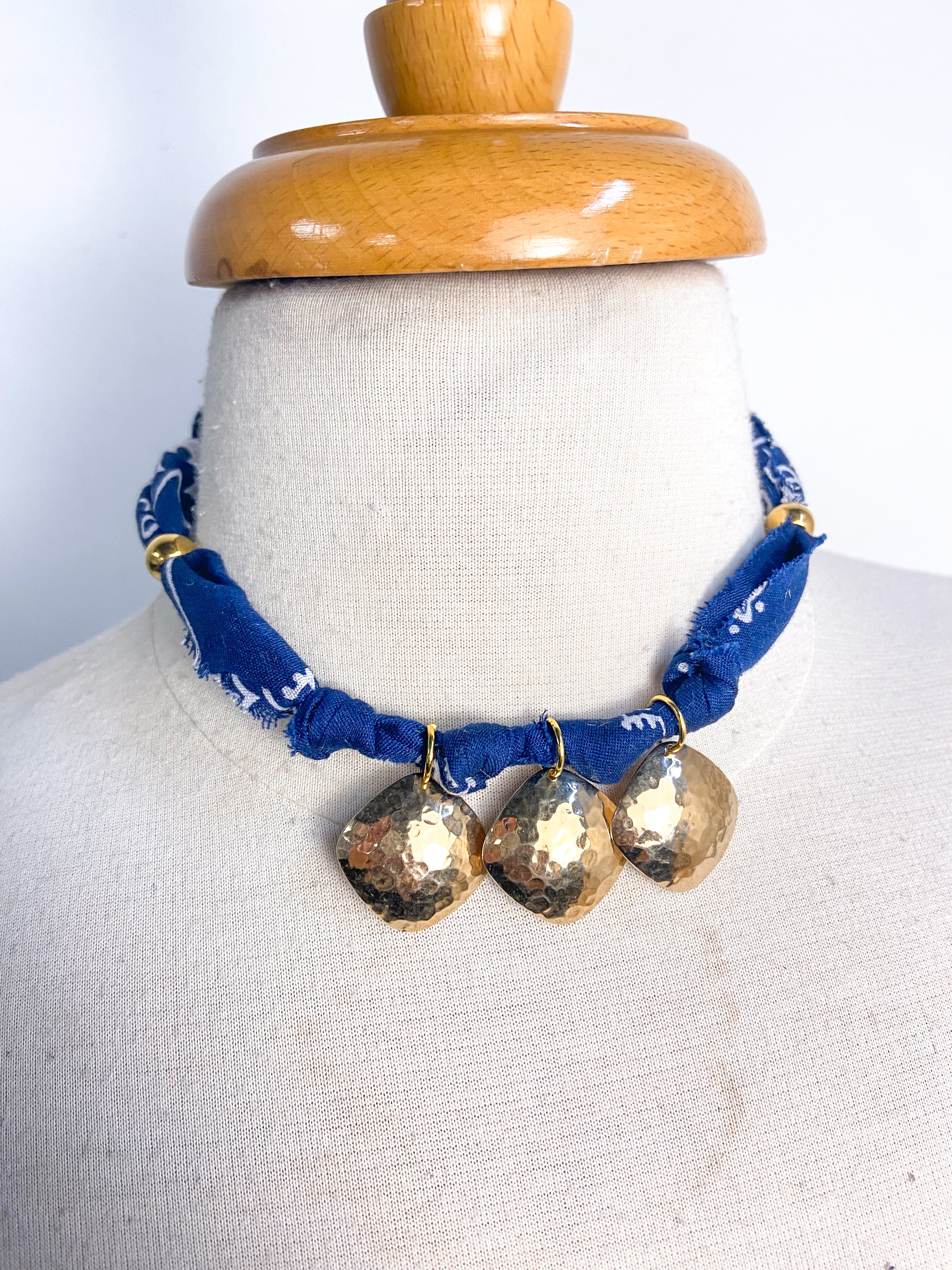 OOAK Bandana Charm Necklace