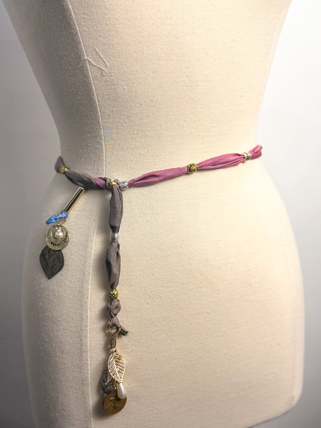 OOAK Silk Scarf Wrap Necklace or Belt