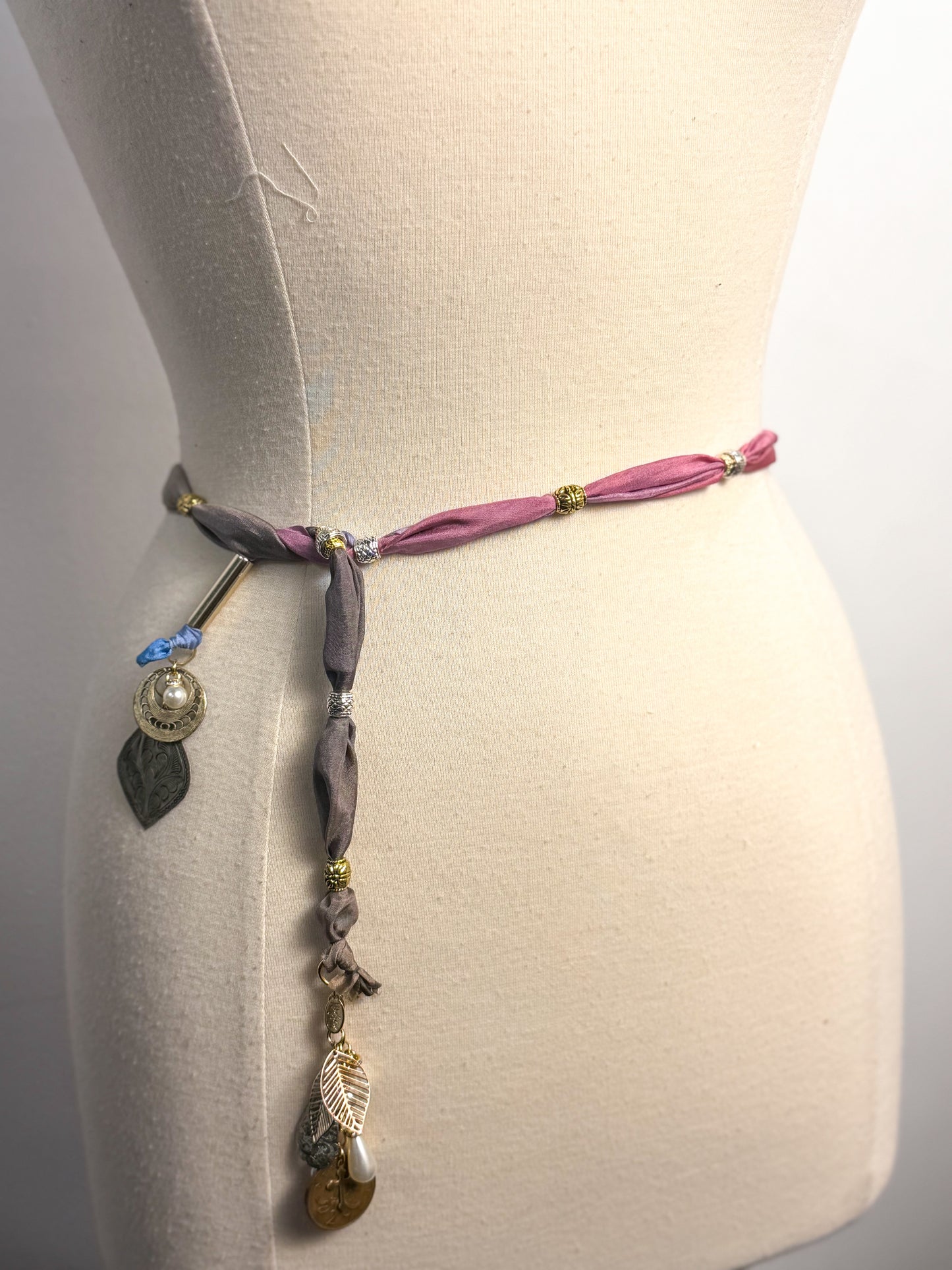 OOAK Silk Scarf Wrap Necklace or Belt