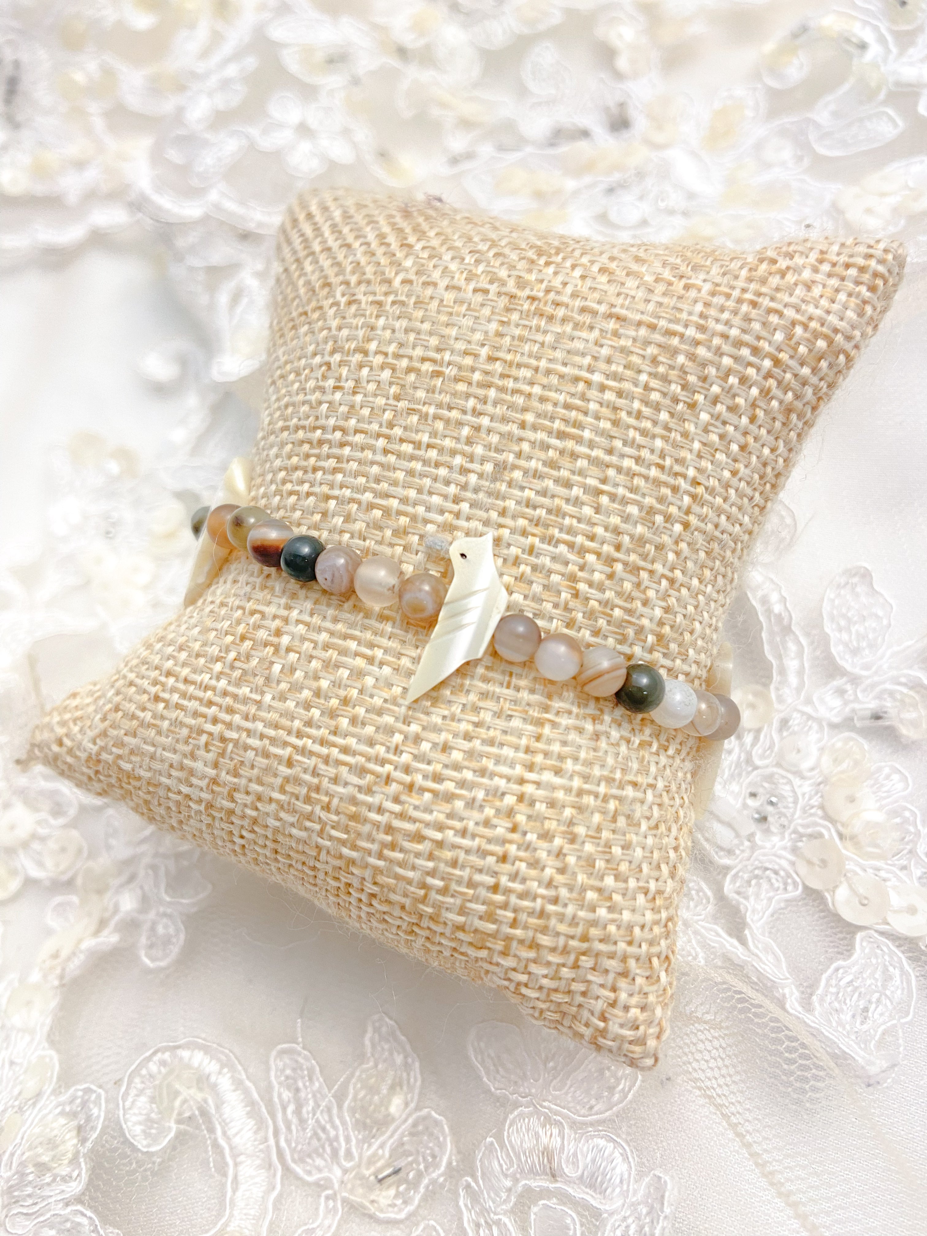 OOAK Shell Birds Anklet
