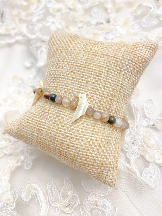 OOAK Shell Birds Anklet