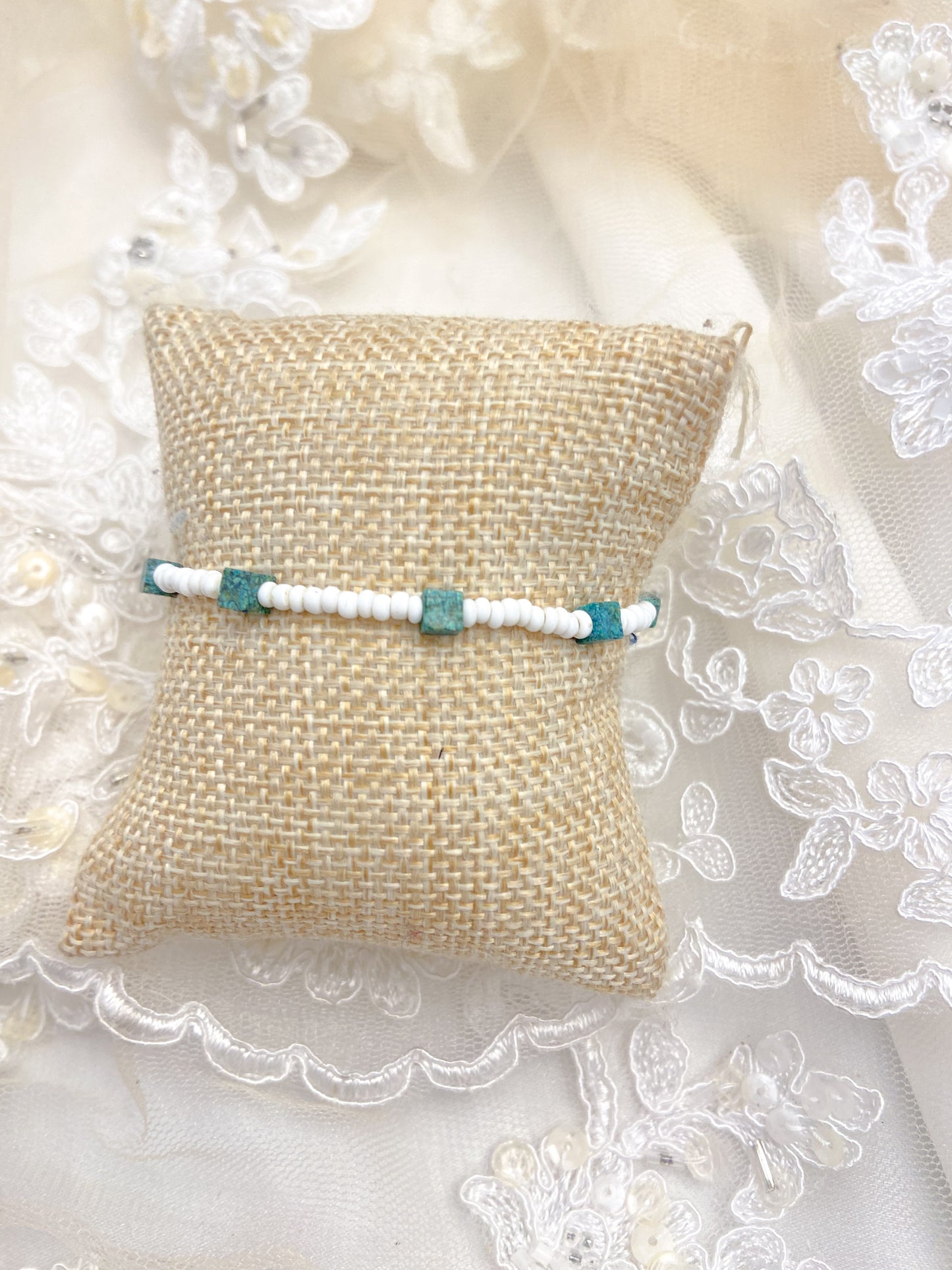Turquoise Square Anklet