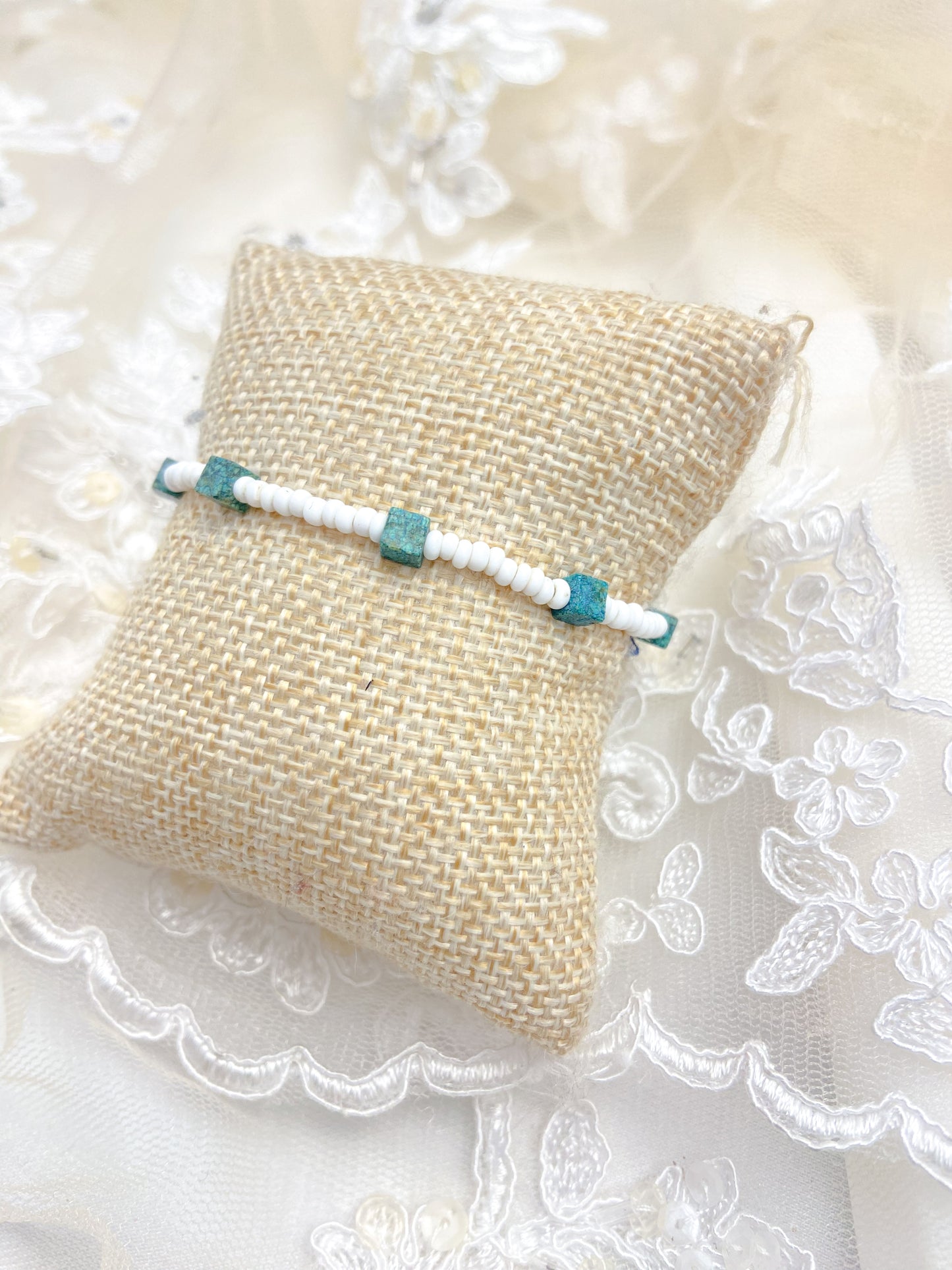 Turquoise Square Anklet