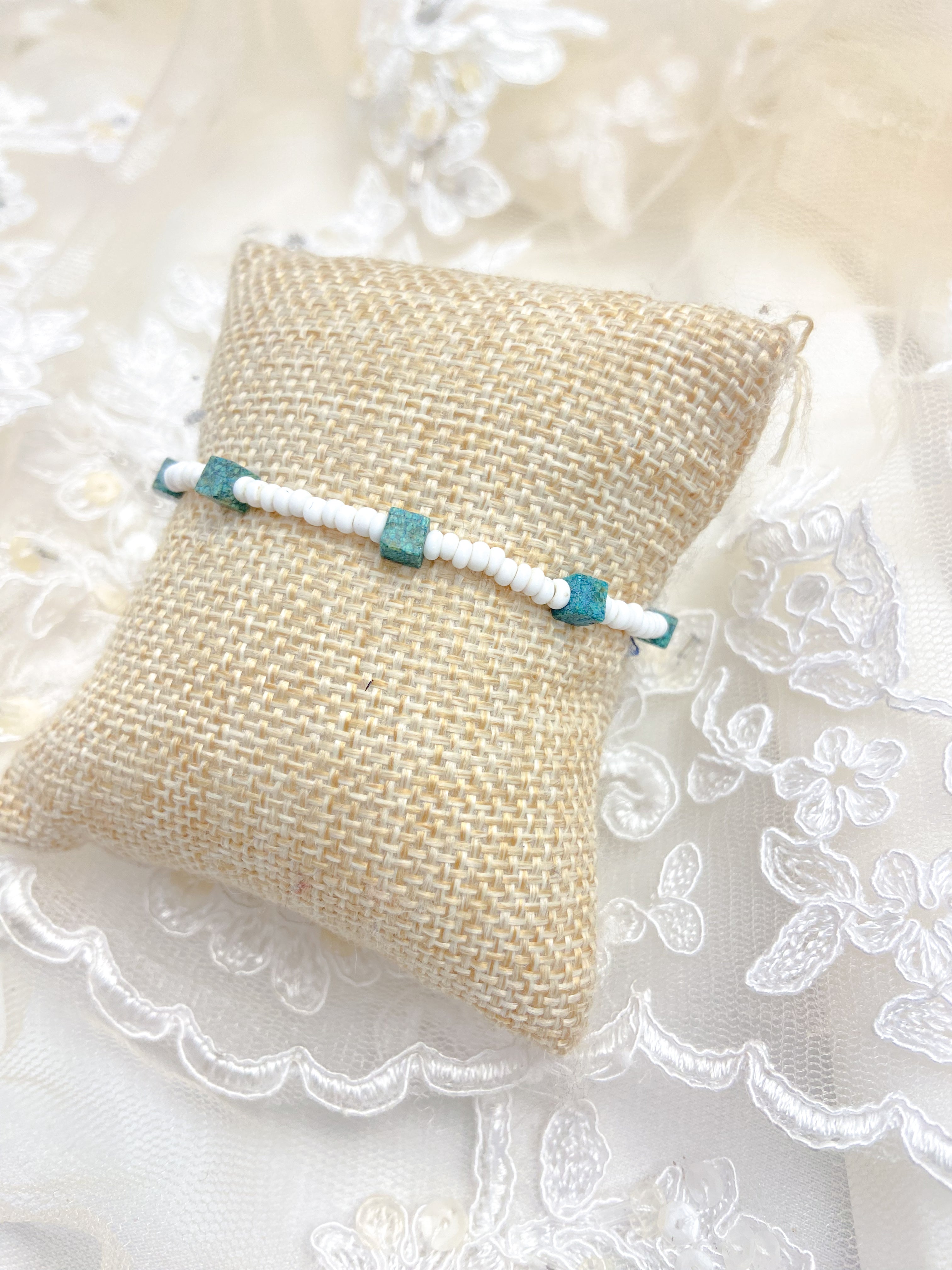 Turquoise Square Anklet