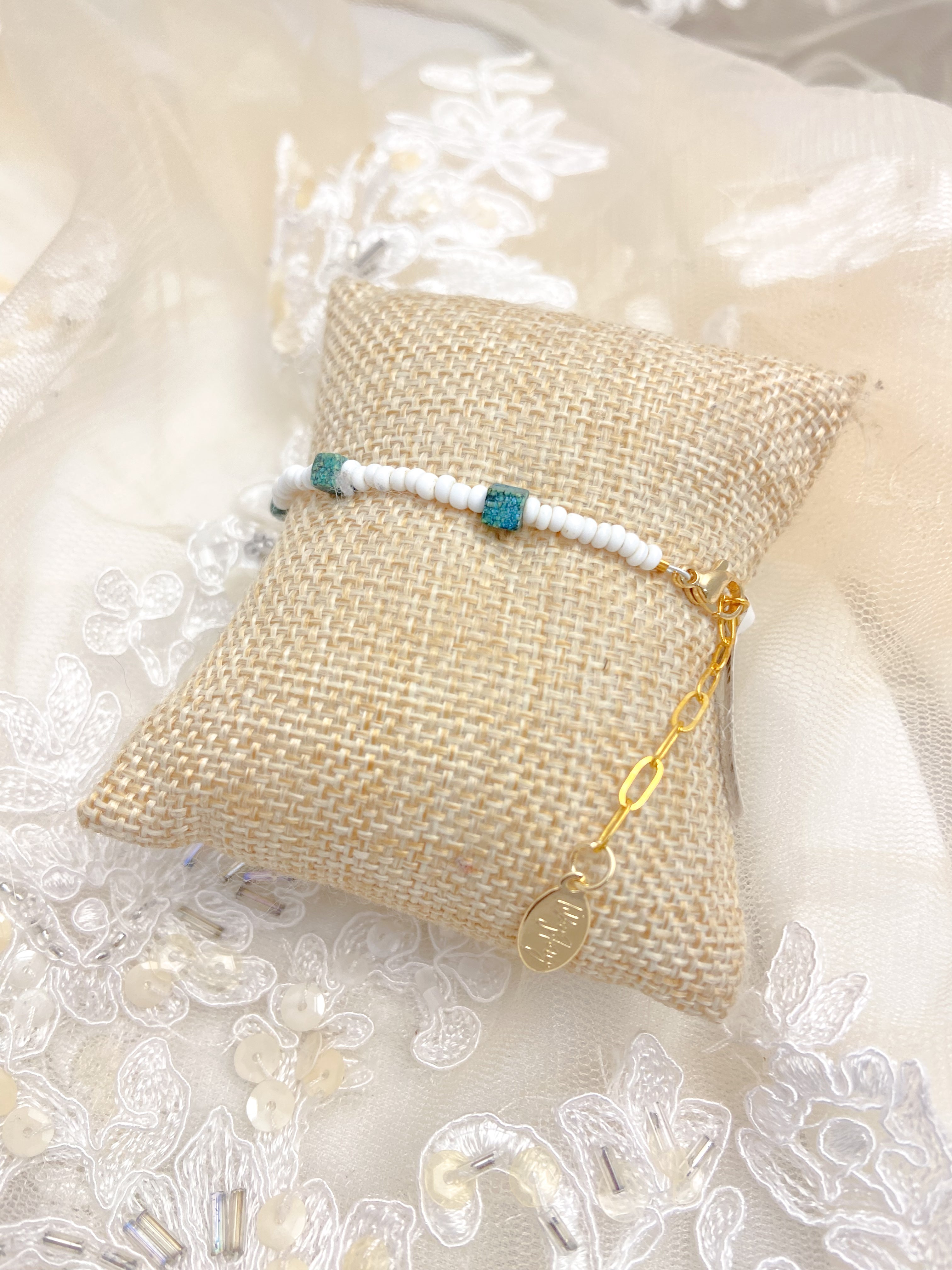 Turquoise Square Anklet