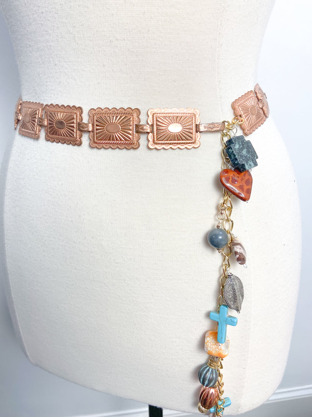 OOAK Western Copper Charm Belt