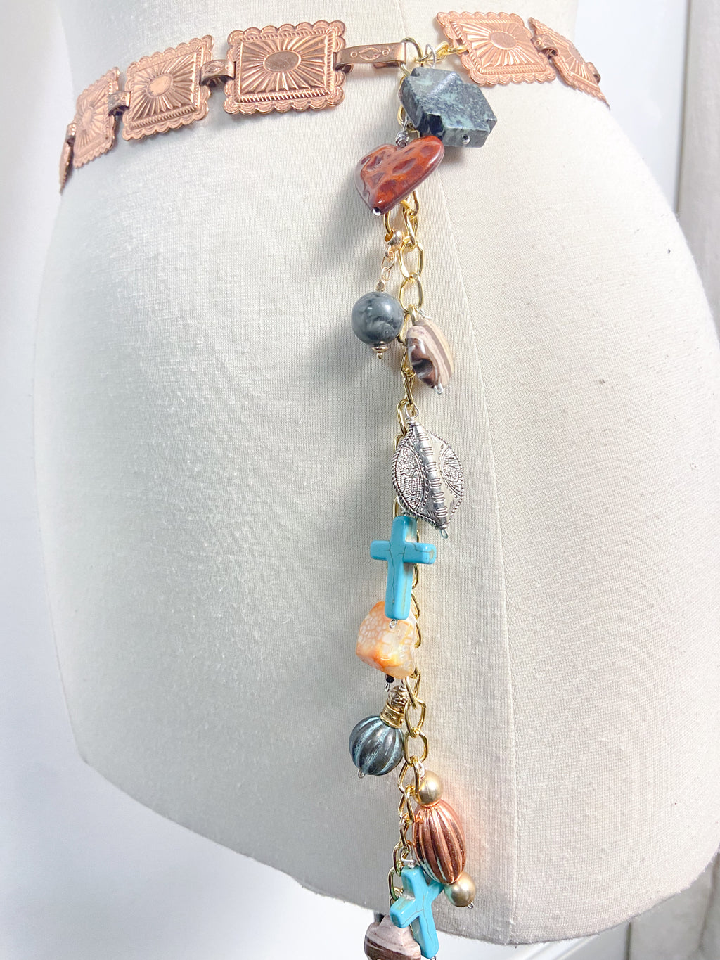 OOAK Western Copper Charm Belt
