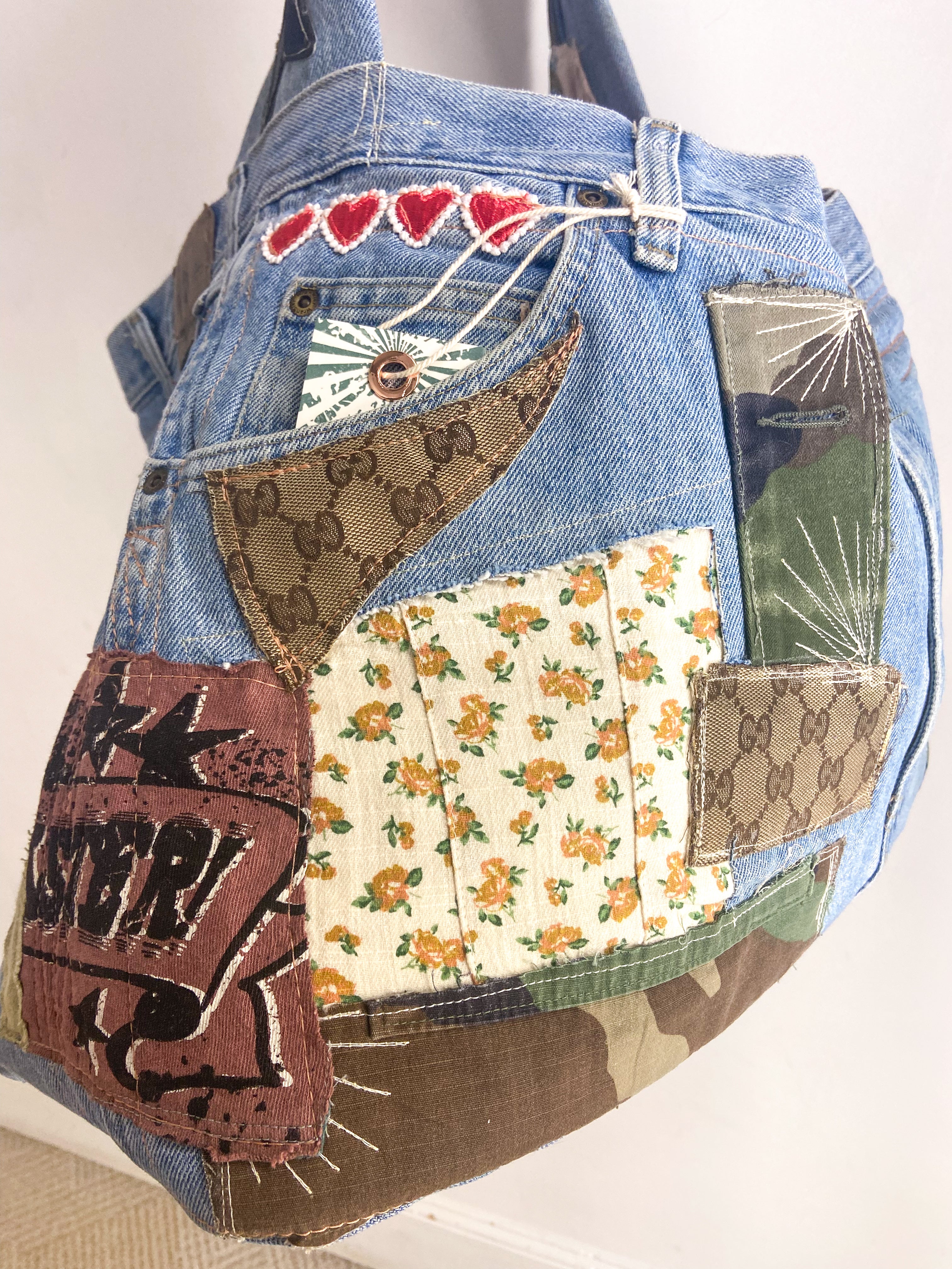 OOAK X-Large Jean Bag