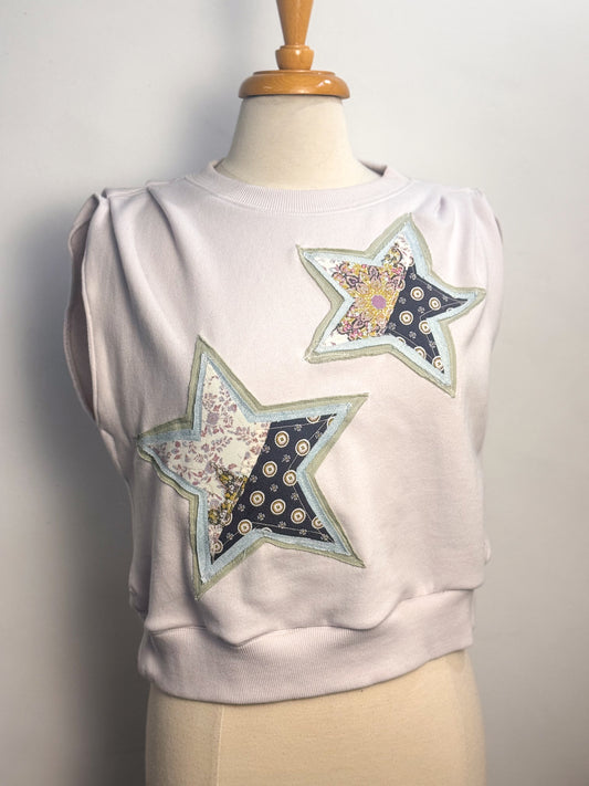 OOAK Star Patch Sleeveless Sweatshirt