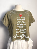 Recycled Karma Rolling Stones Hit Vintage Short Sleeve Sweatshirt