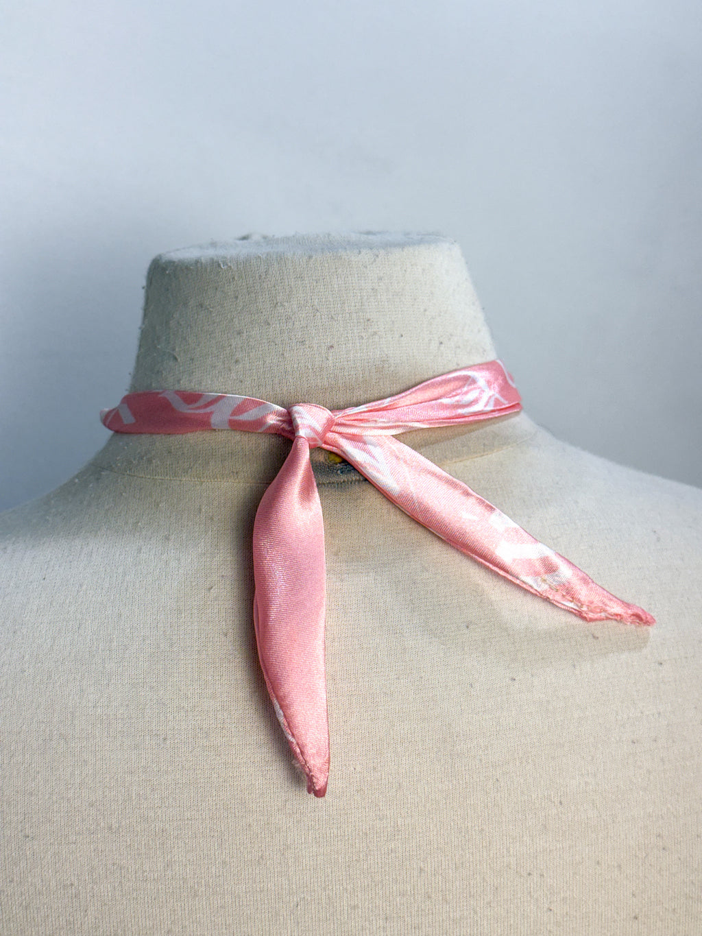 OOAK Satin & Charms Scarf Necklace