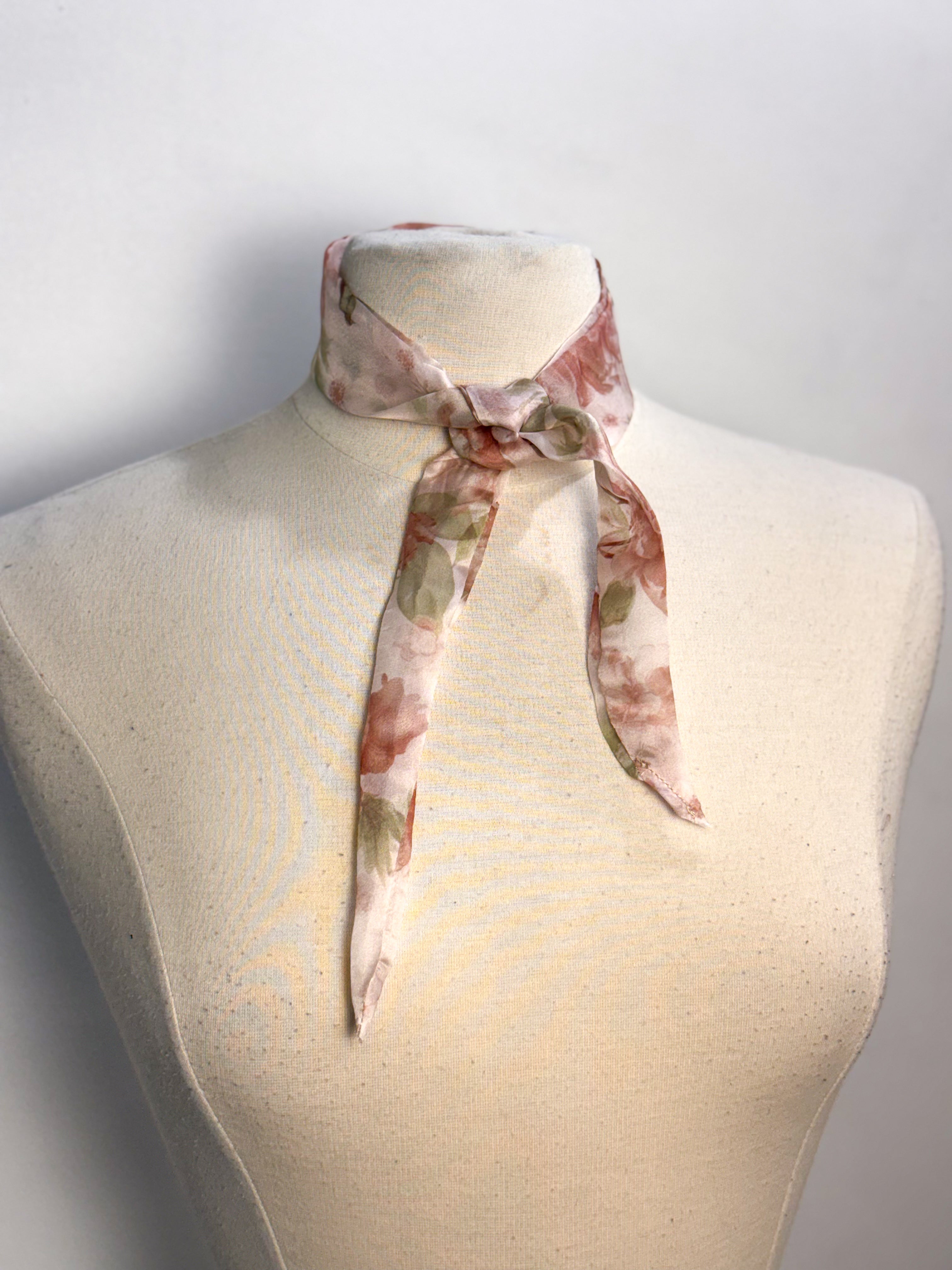 Floral Chiffon Thin Scarf