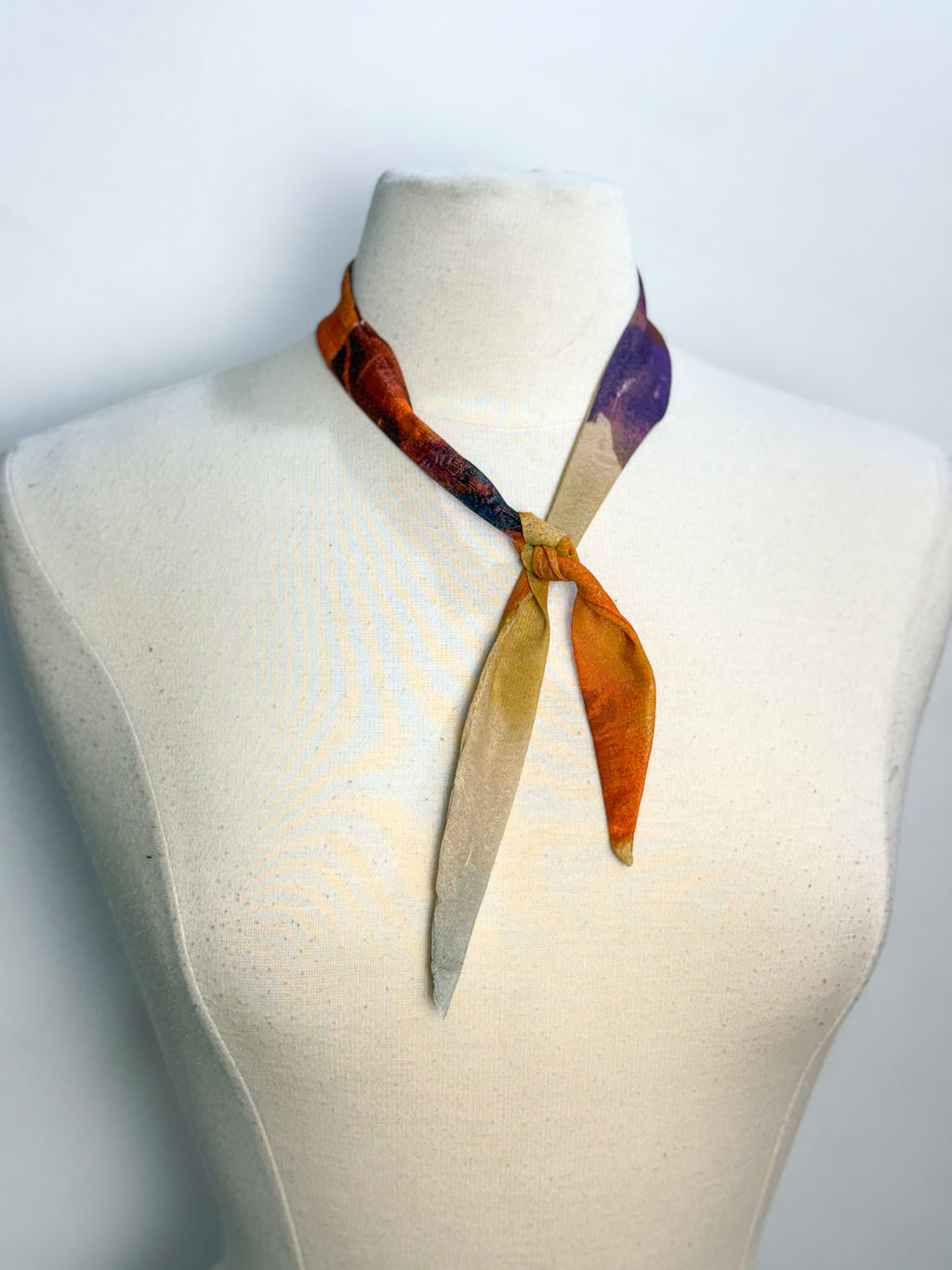 Printed Mesh Thin Scarf