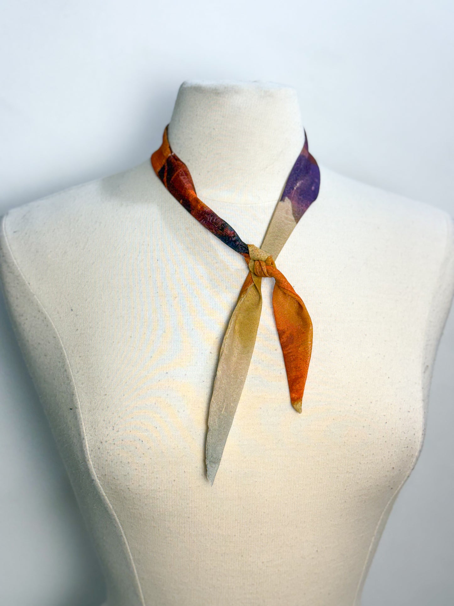 Printed Mesh Thin Scarf