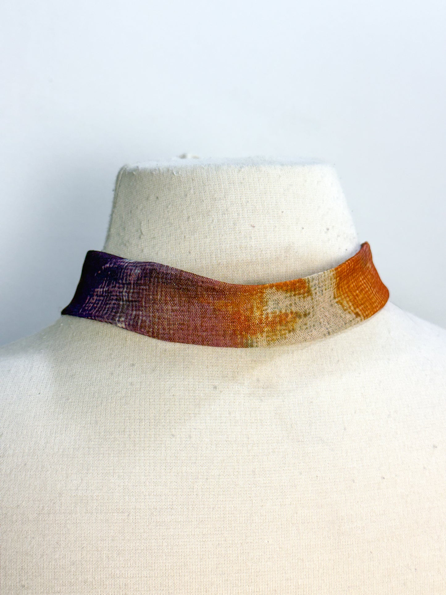 Printed Mesh Thin Scarf