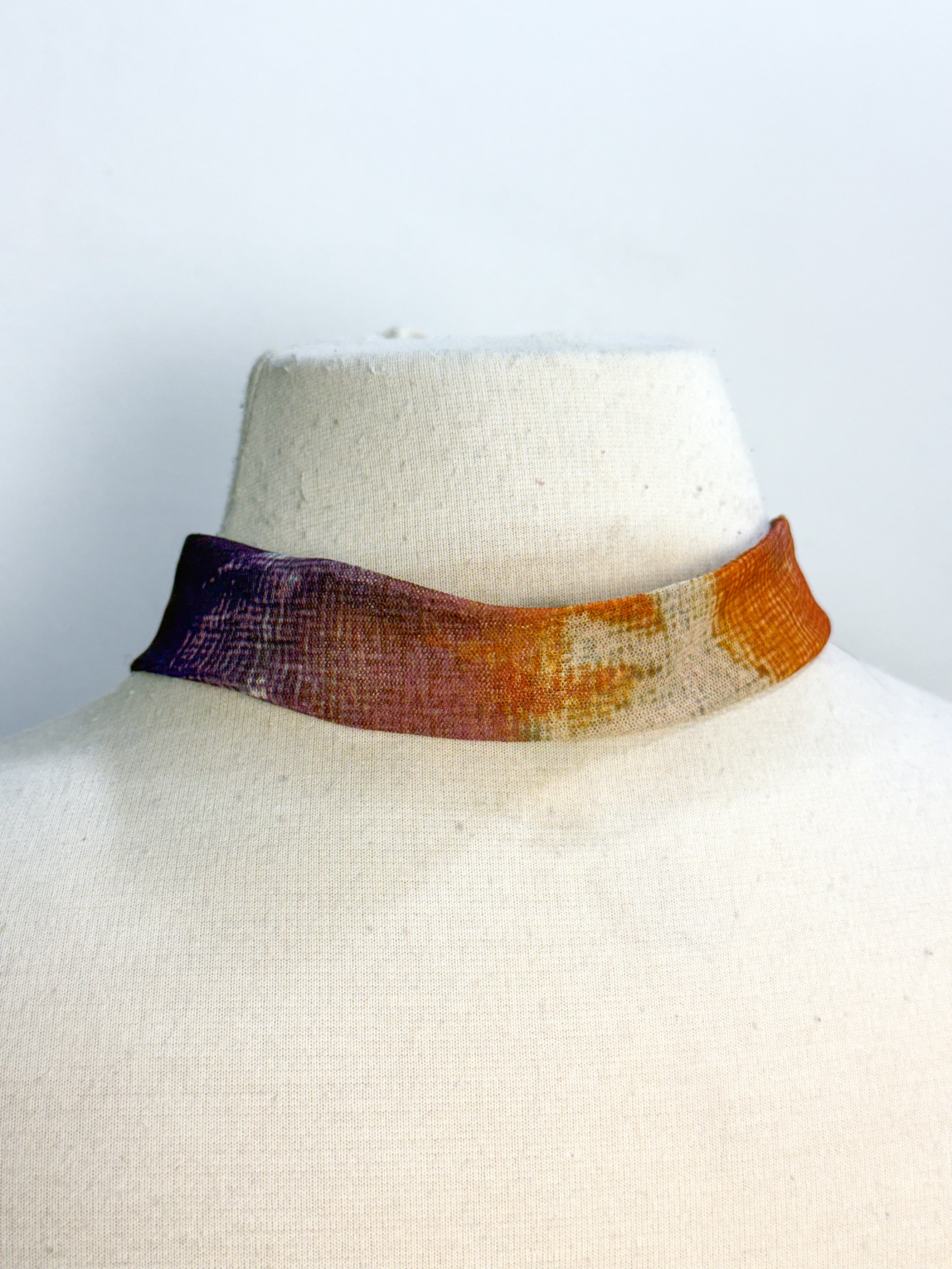 Printed Mesh Thin Scarf