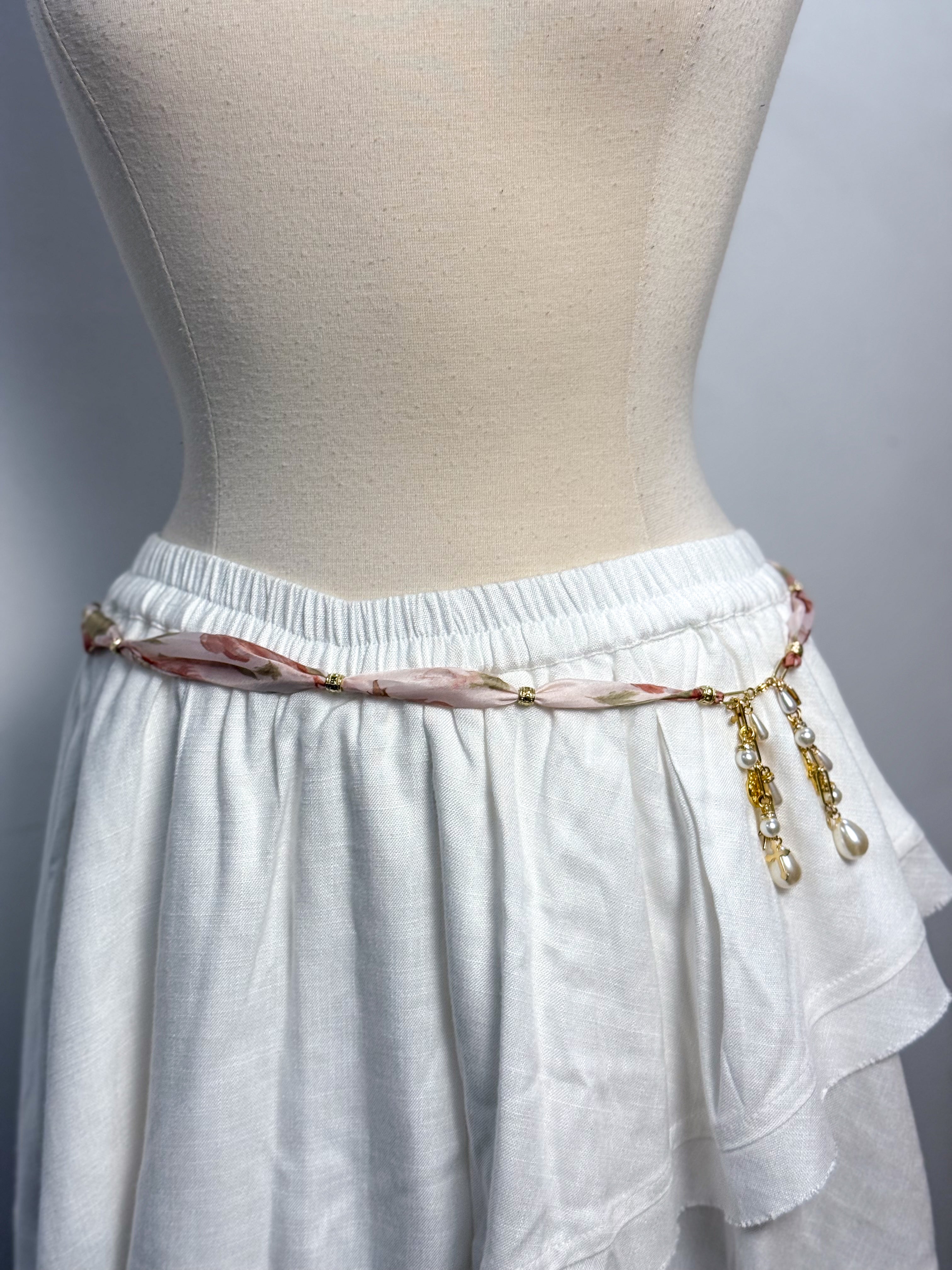 OOAK Chiffon & Charms Necklace or Belt