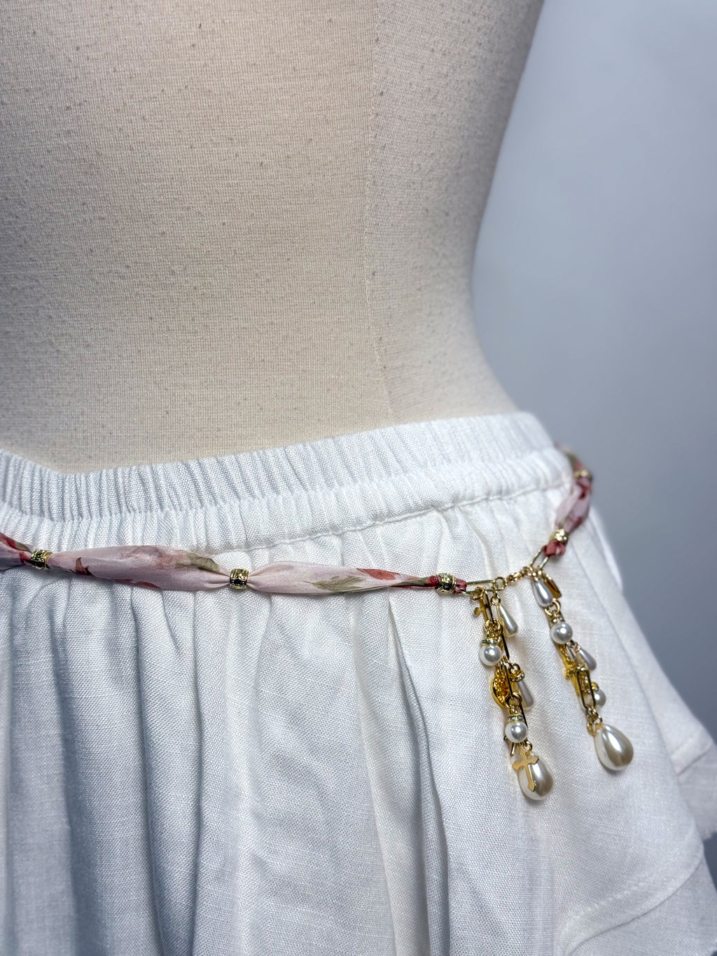 OOAK Chiffon & Charms Necklace or Belt