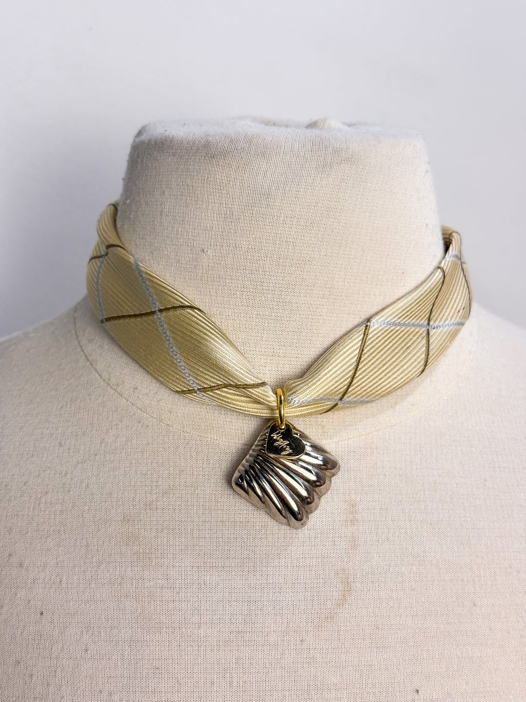 OOAK Silk Tie & Earring Charm Scarf