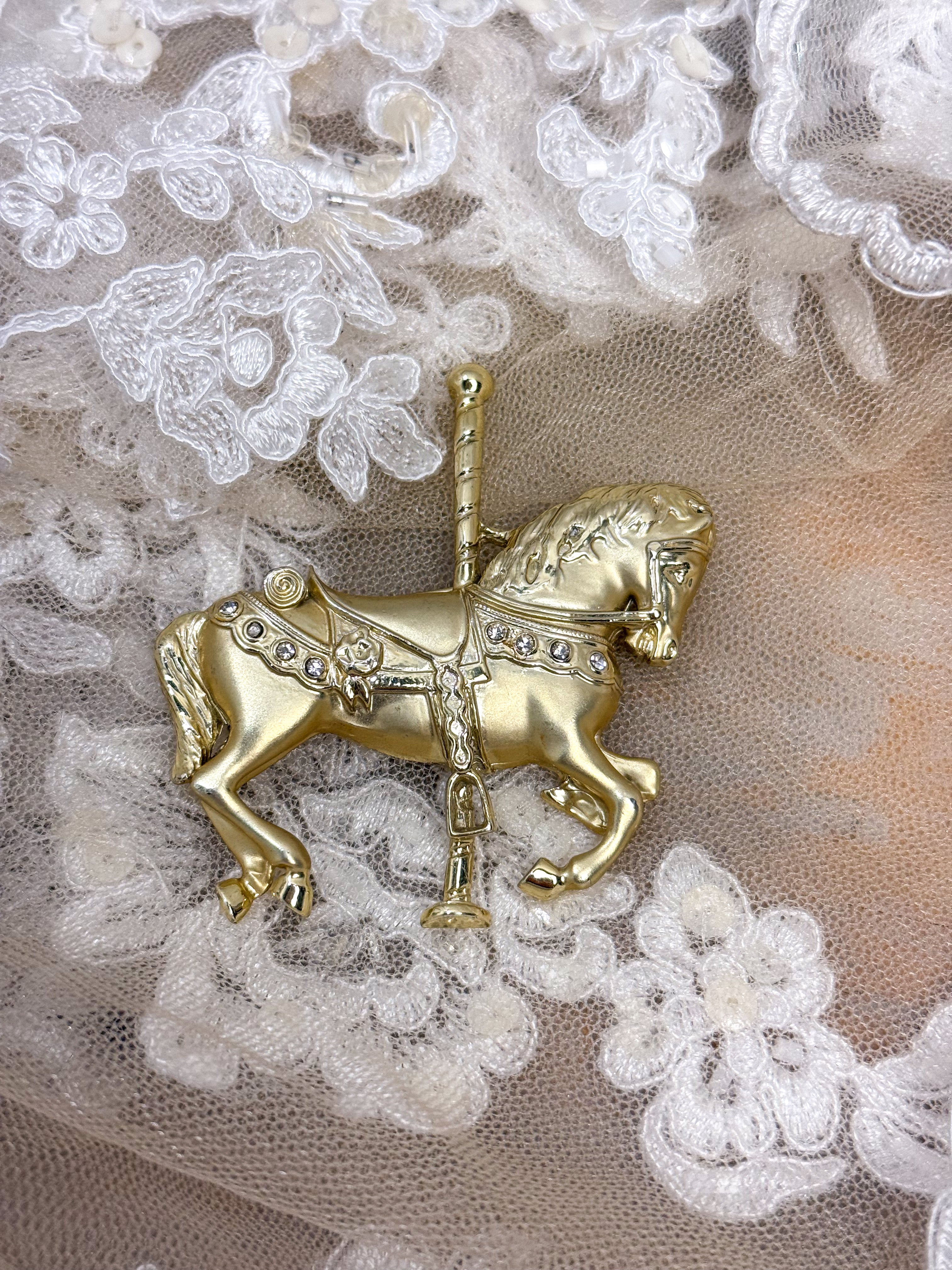 OOAK Vintage Horse Pin
