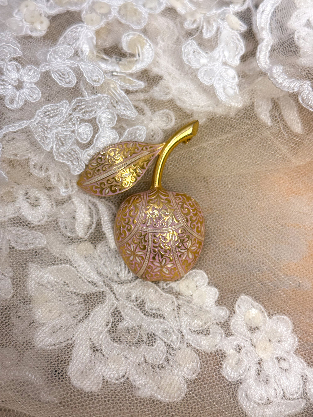 OOAK Vintage Cherry Pin