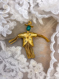 OOAK Vintage Scarecrow Pin