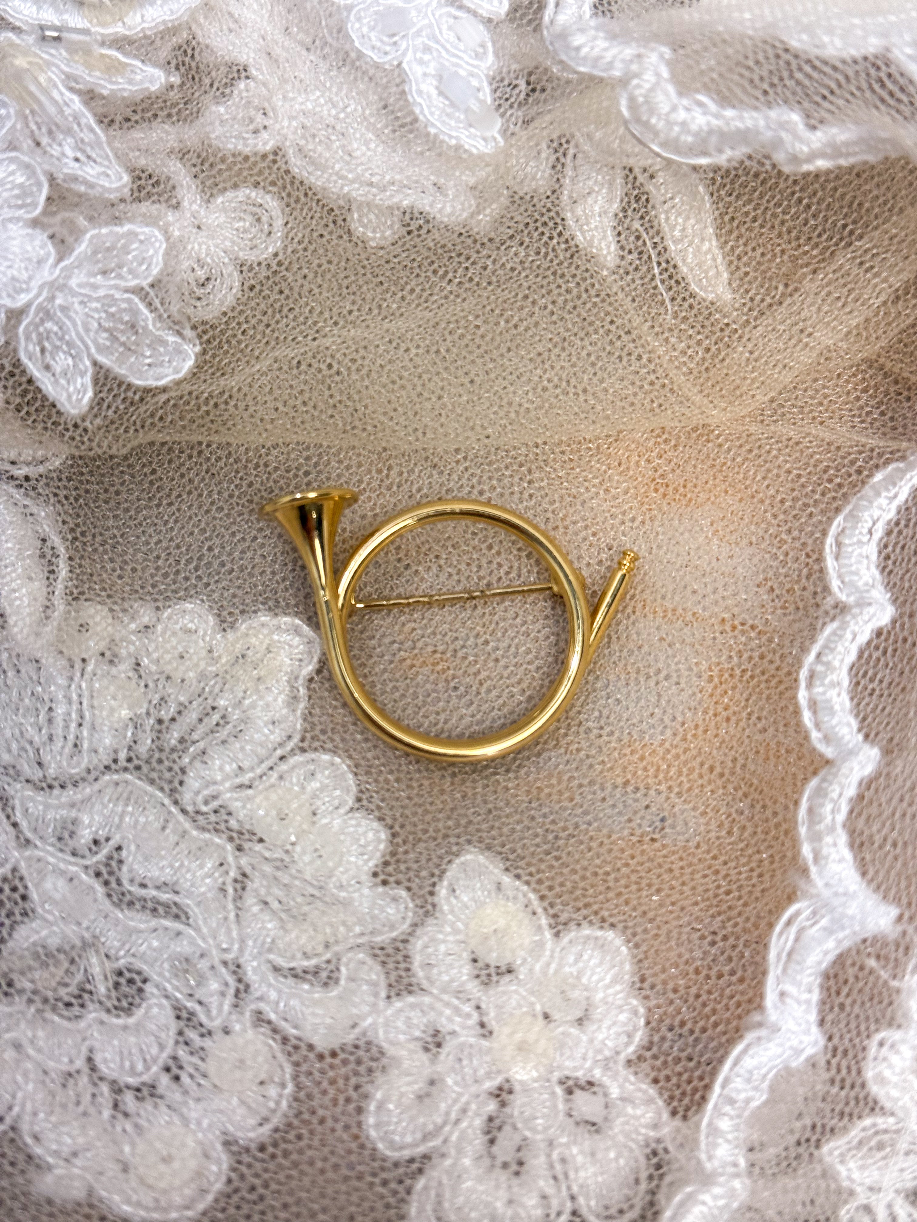 OOAK Vintage Trumpet Pin