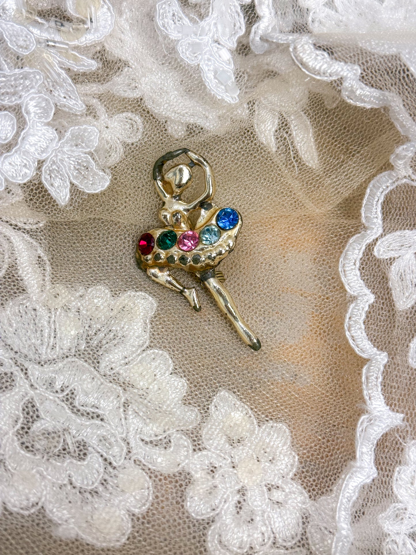OOAK Vintage Ballerina Pin