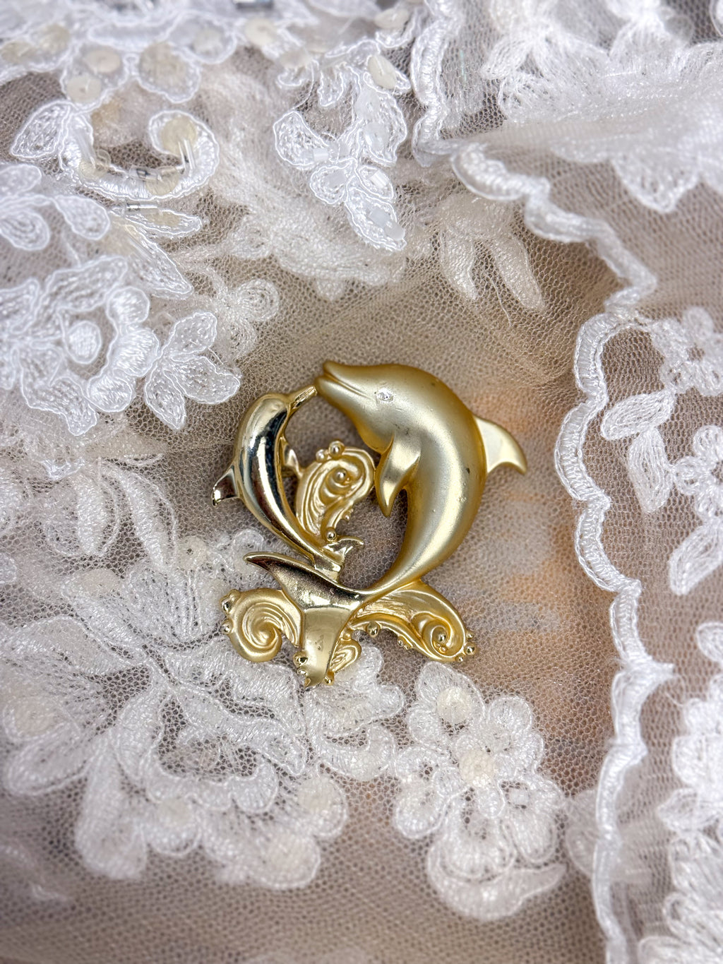 OOAK Vintage Dolphin Pin