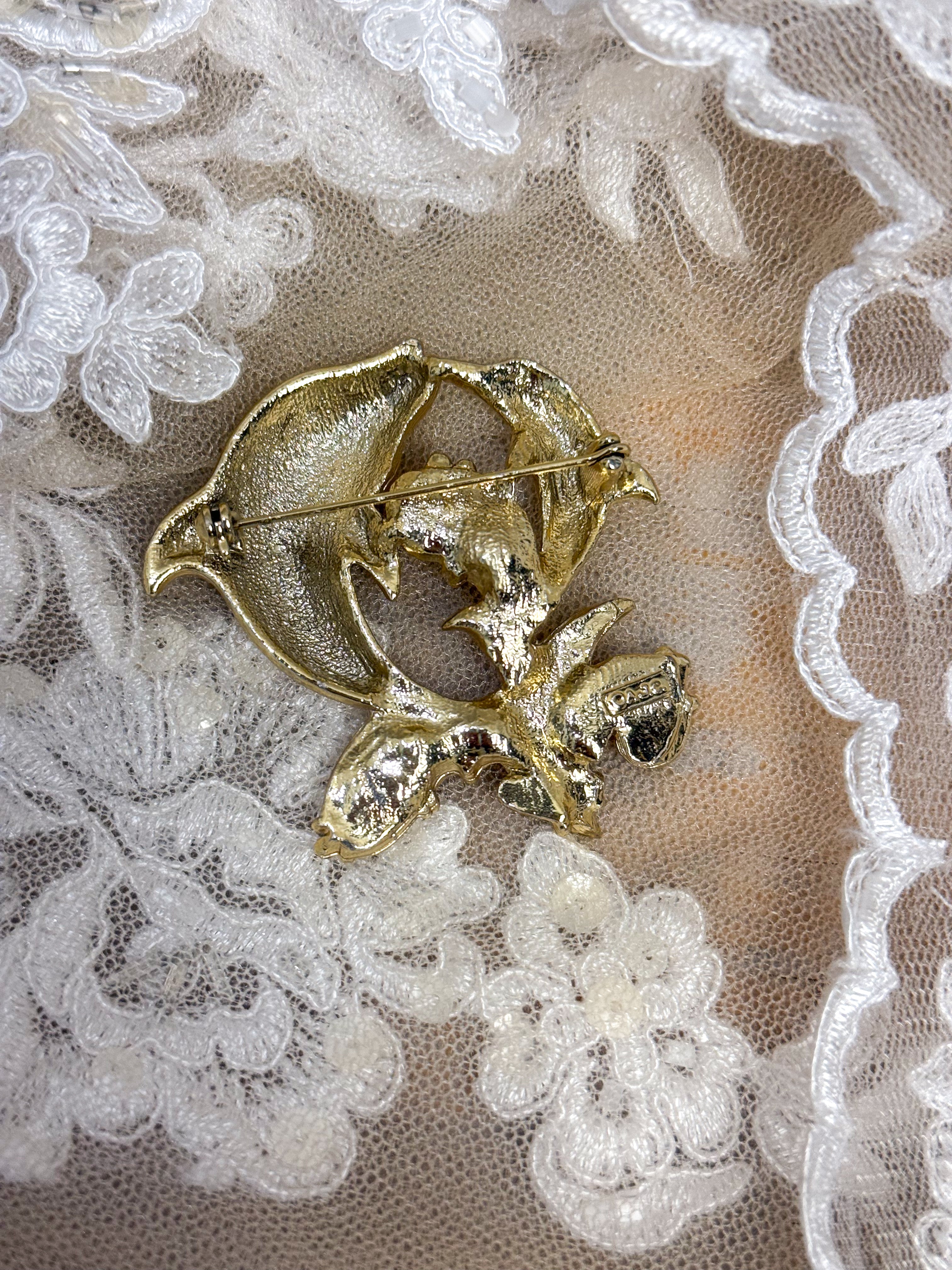 OOAK Vintage Dolphin Pin