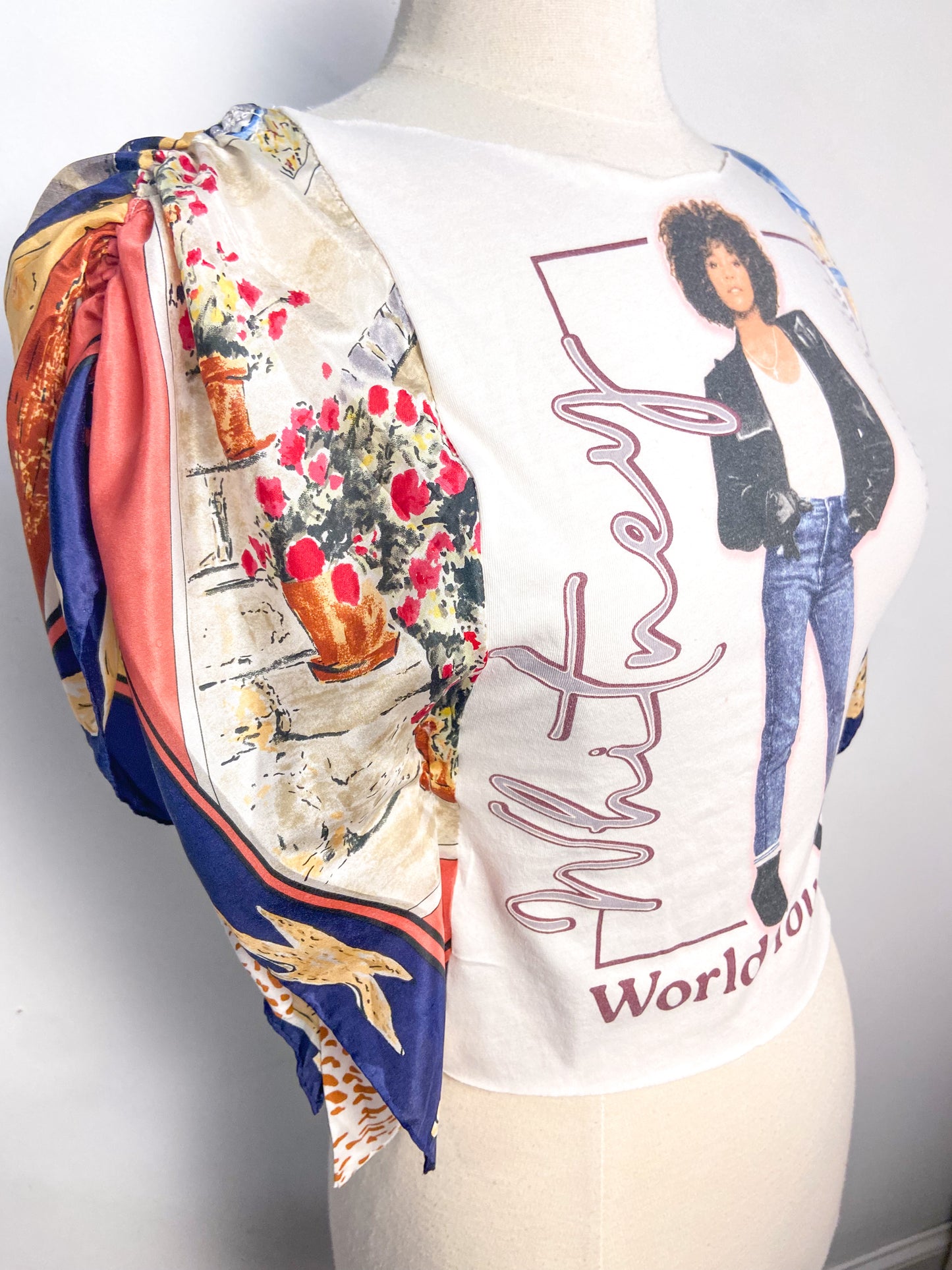 OOAK Whitney Silk Scarf Top