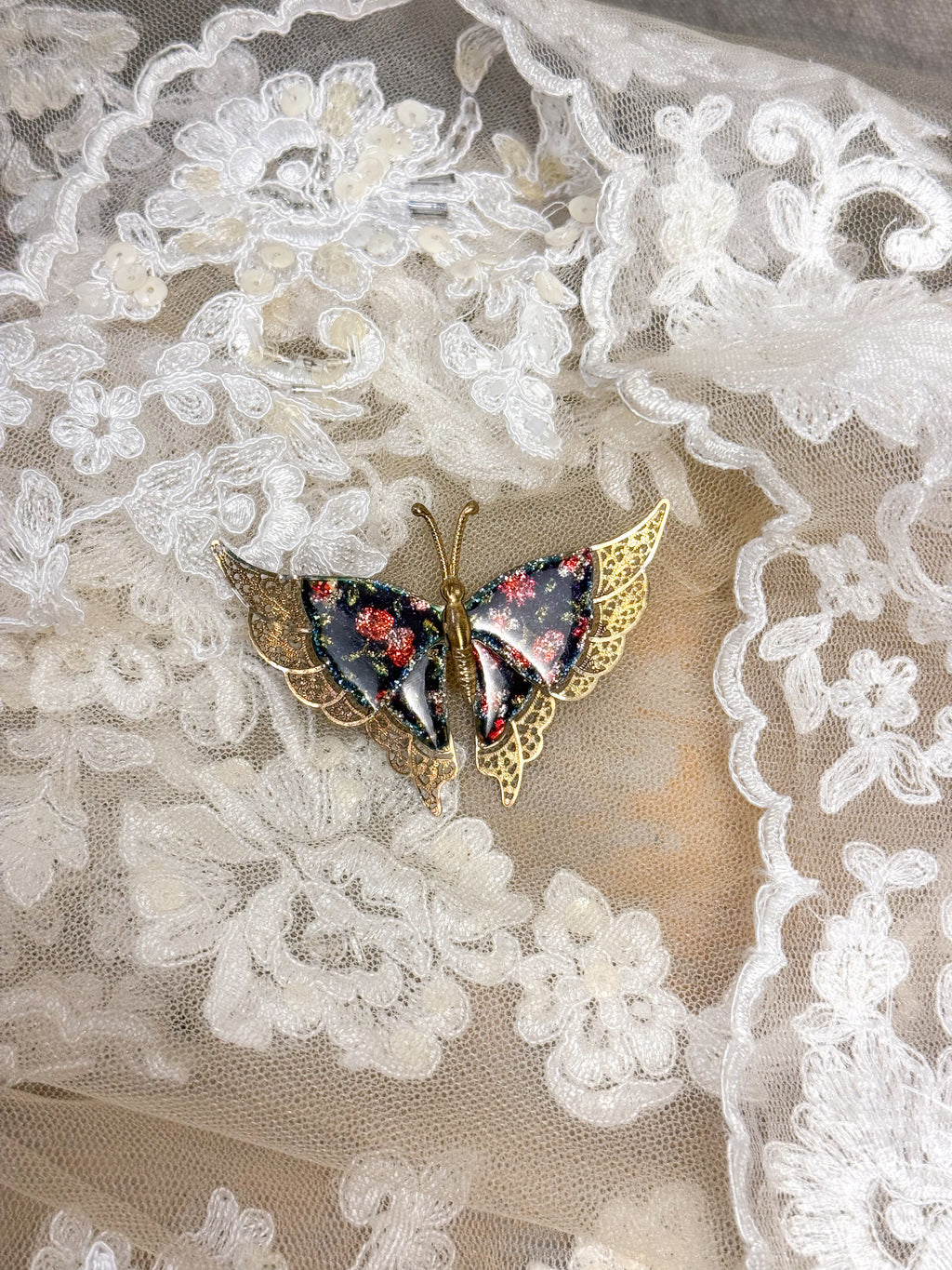 OOAK Vintage Butterfly Pin