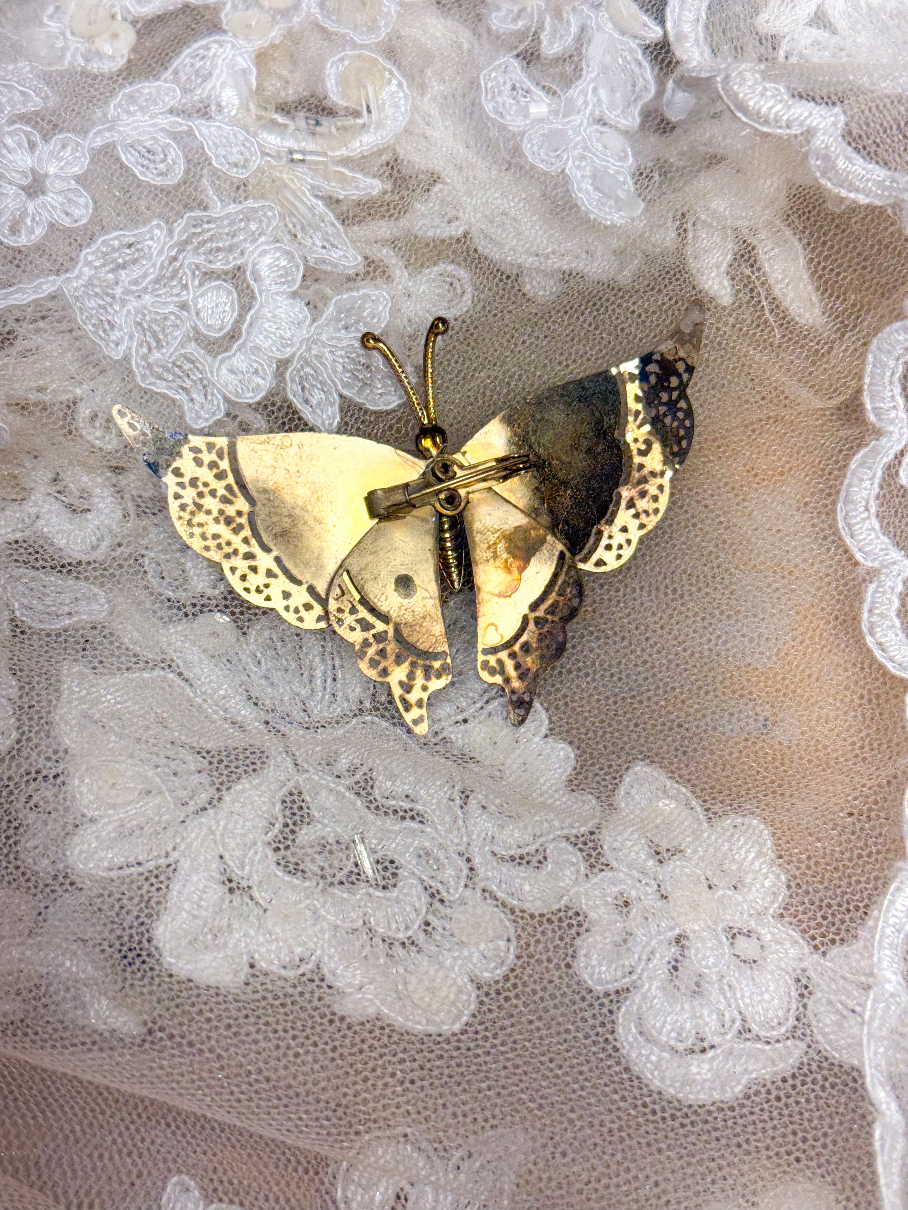 OOAK Vintage Butterfly Pin