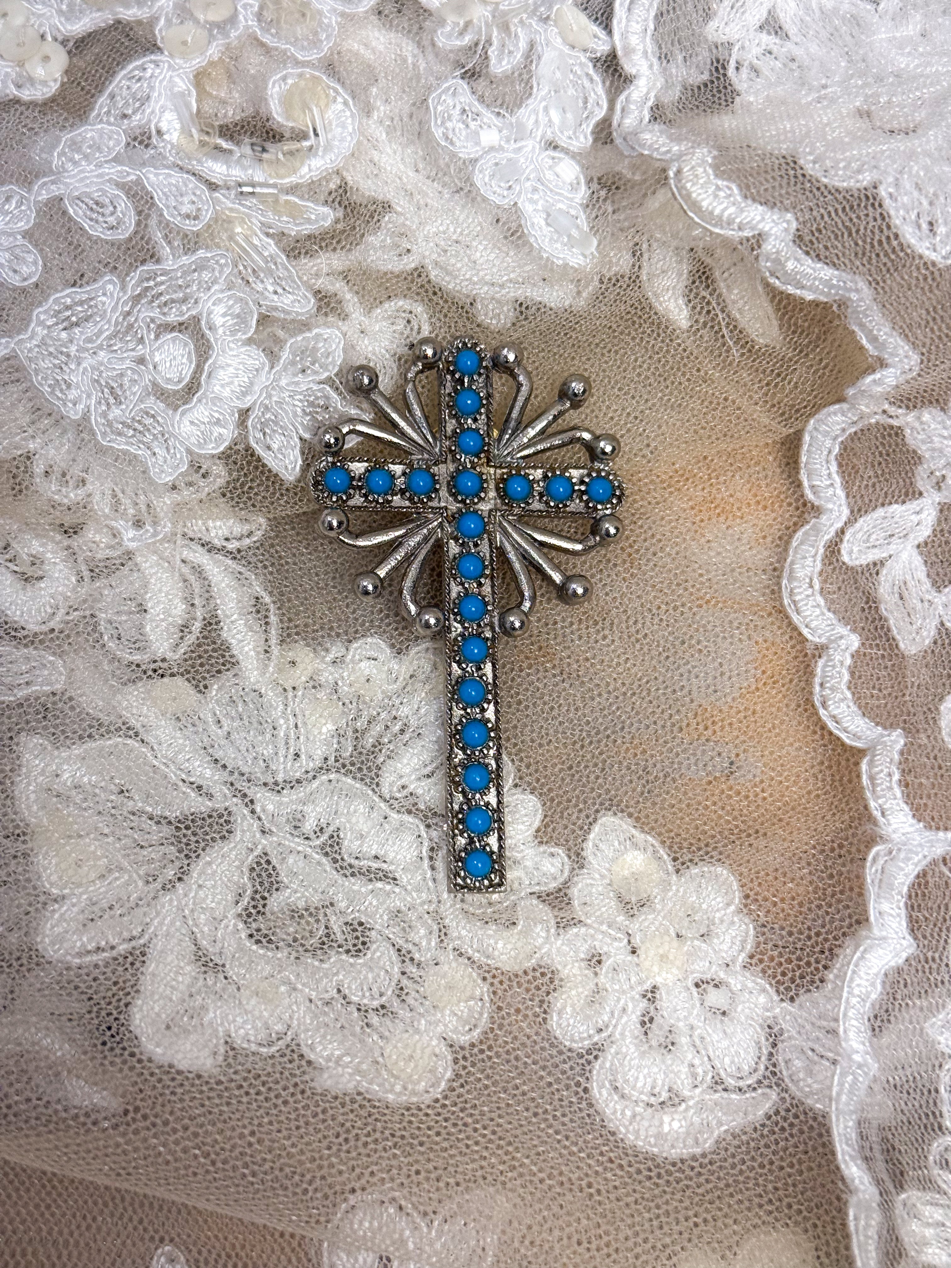 OOAK Vintage Cross Pin