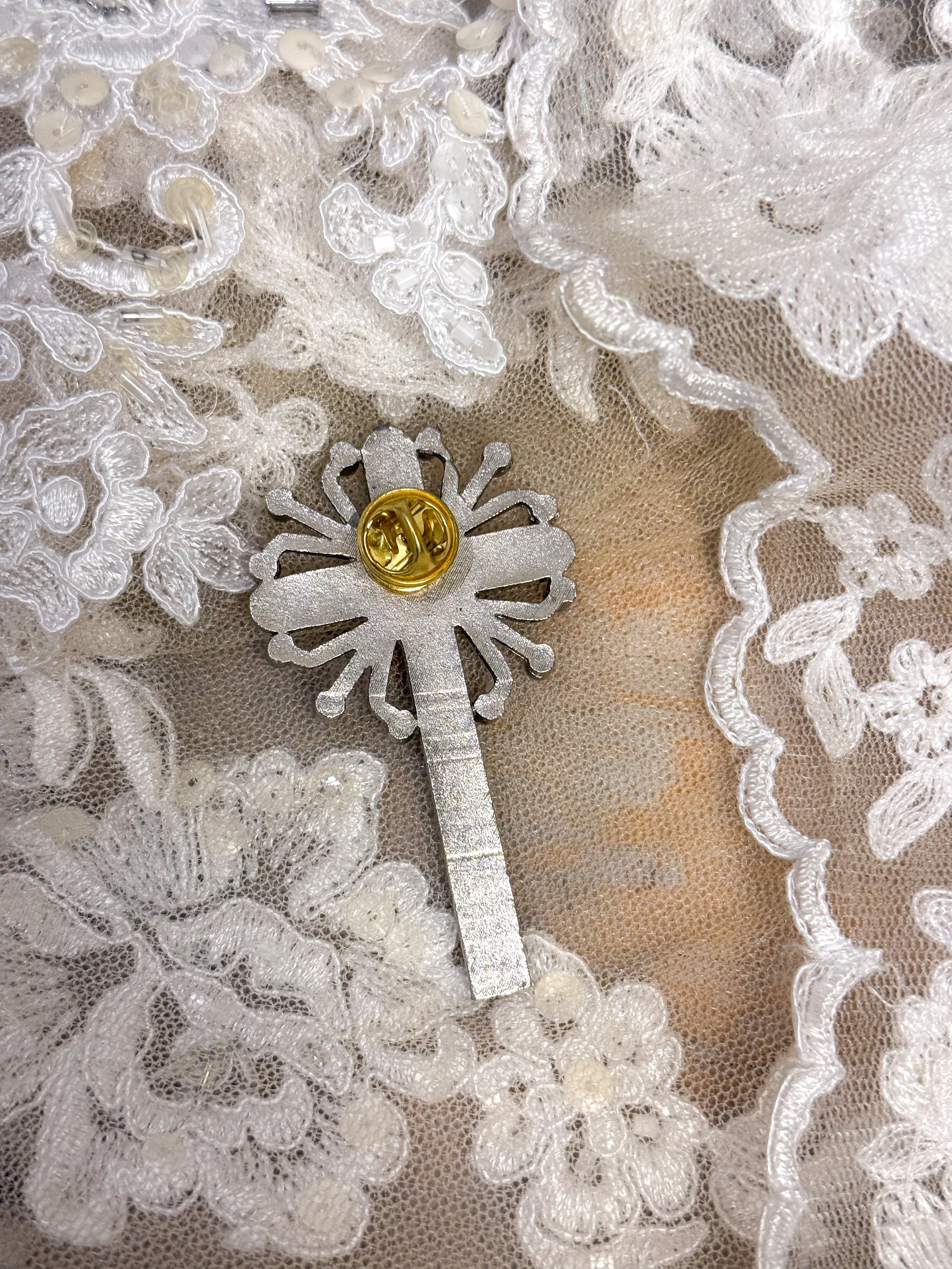 OOAK Vintage Cross Pin