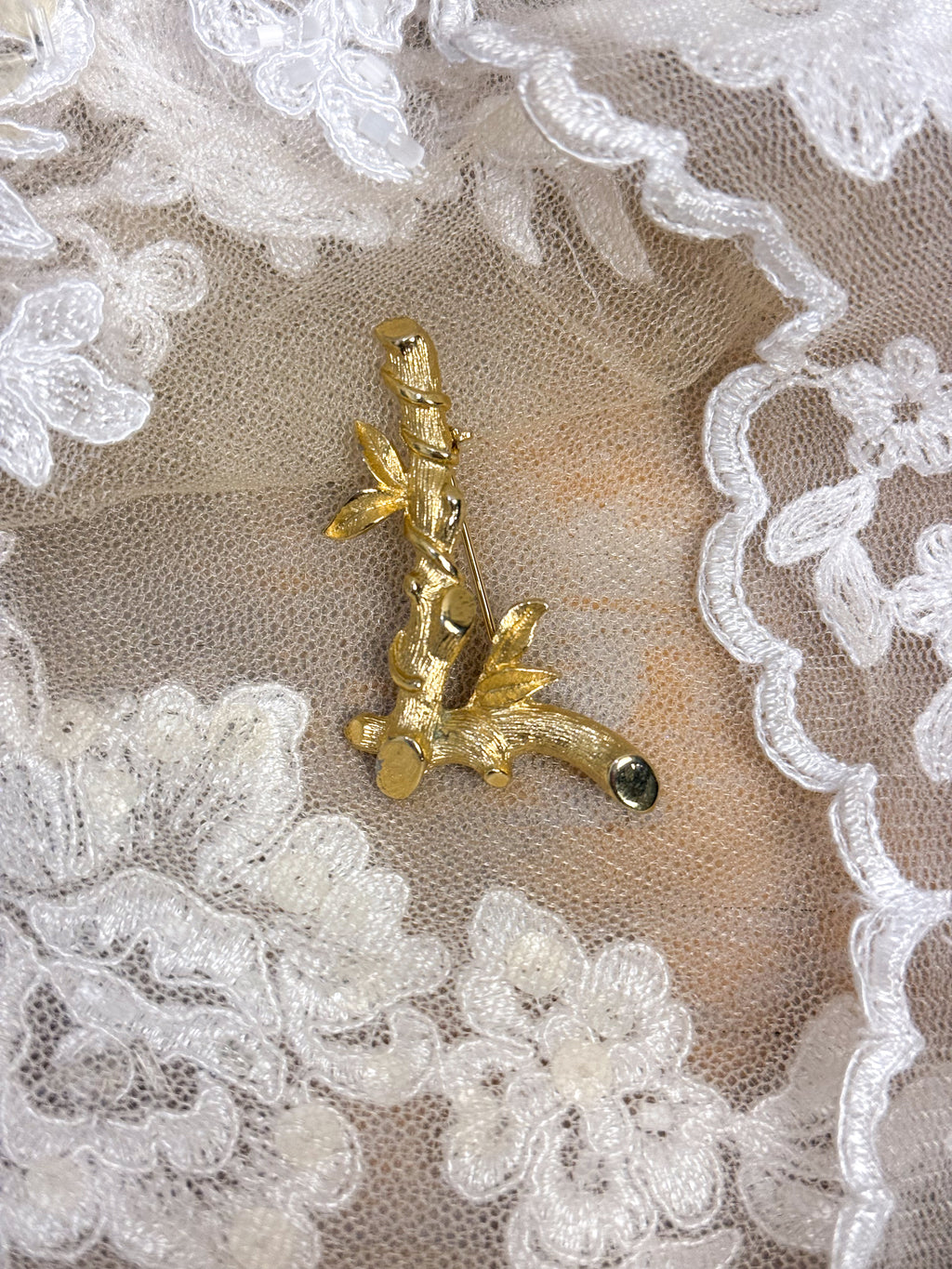OOAK Vintage Branch Letter Pin