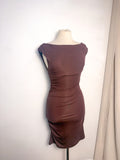 STM Sleeveless Ruched Mini Dress
